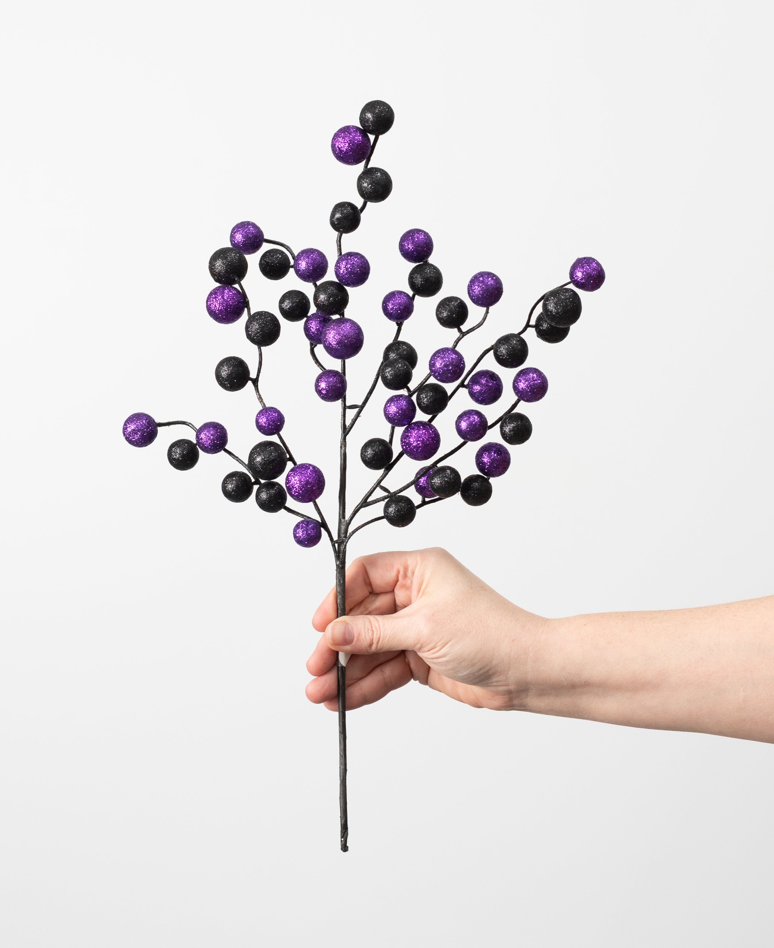 17" Mixed Glitter Ball Pick: Black & Purple detail photo 3