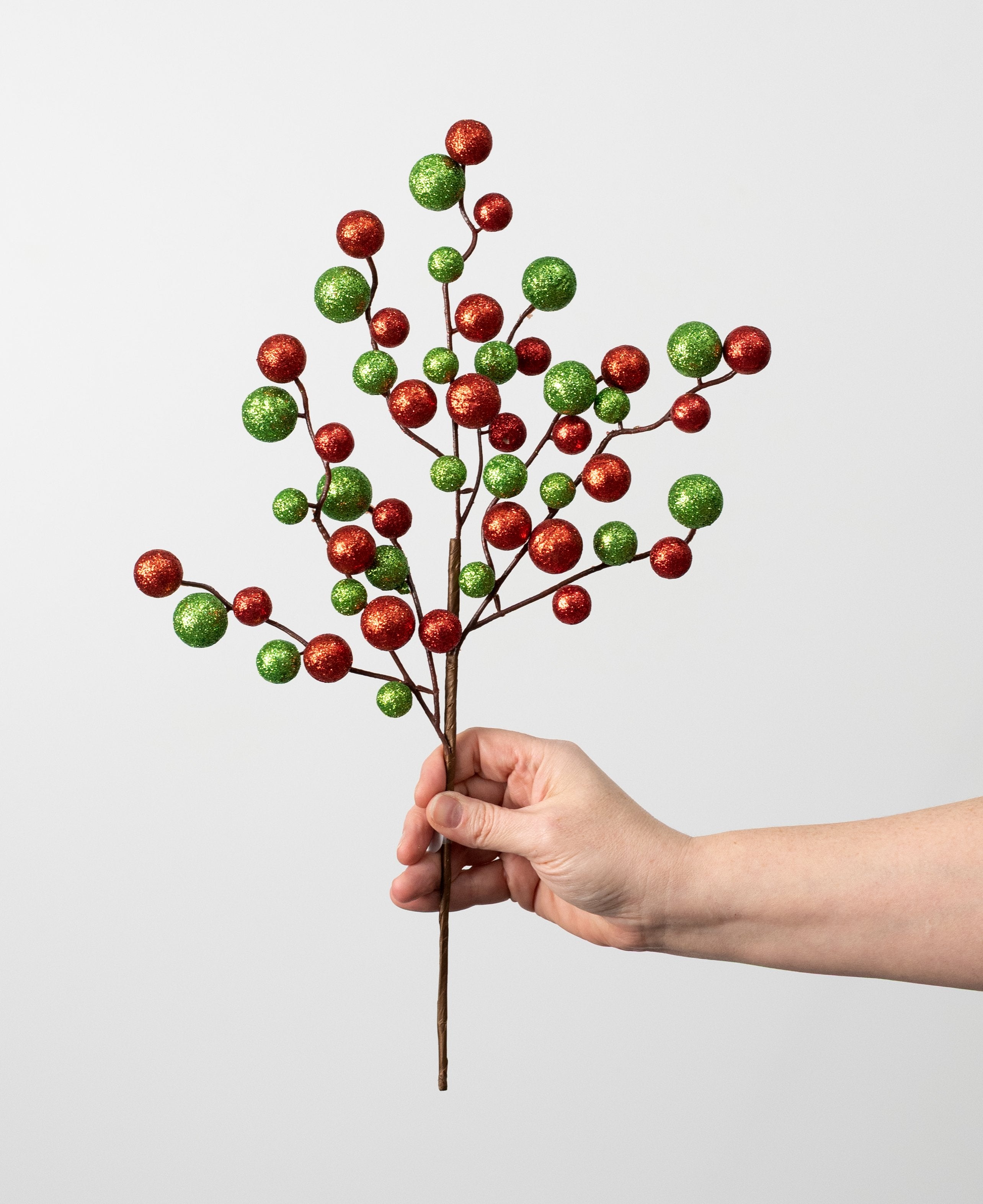 17" Mixed Glitter Ball Pick: Red & Lime Green detail photo 3