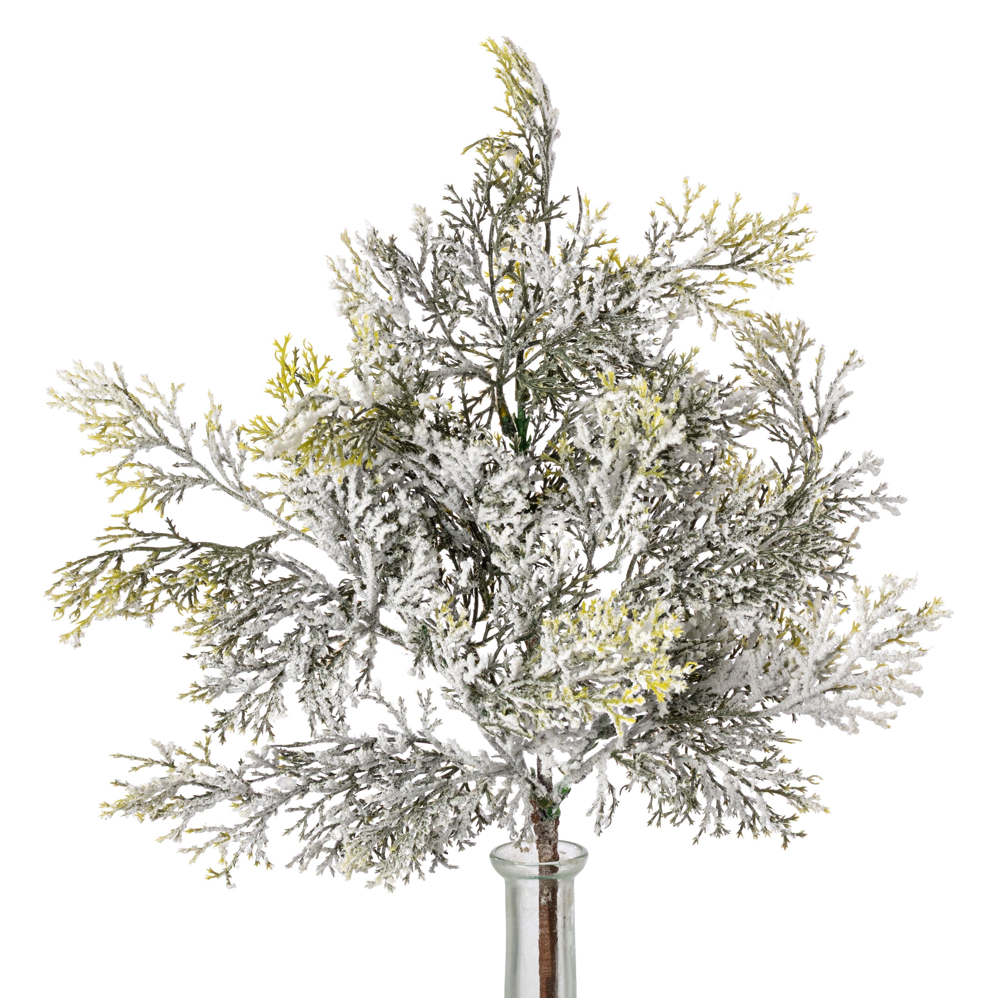 18" Flocked Artificial Cedar Pick Item Number: 2825206FG