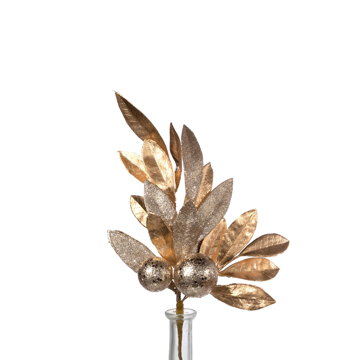18" Laurel Leaves Ball Pick: Champagne Gold Item Number: 2825324GD