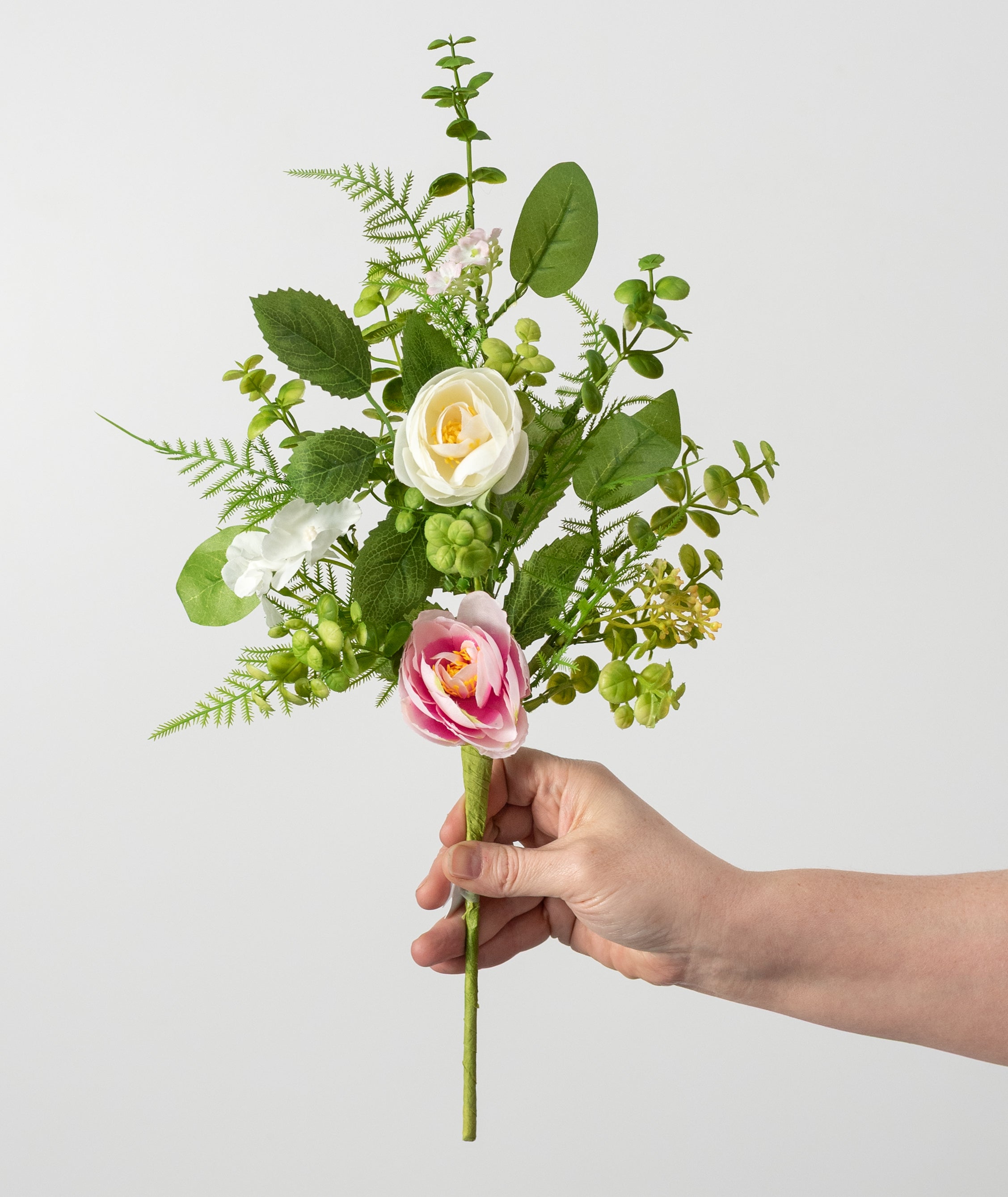 18" Mixed Ranunculus & Ferns Spray detail photo 3