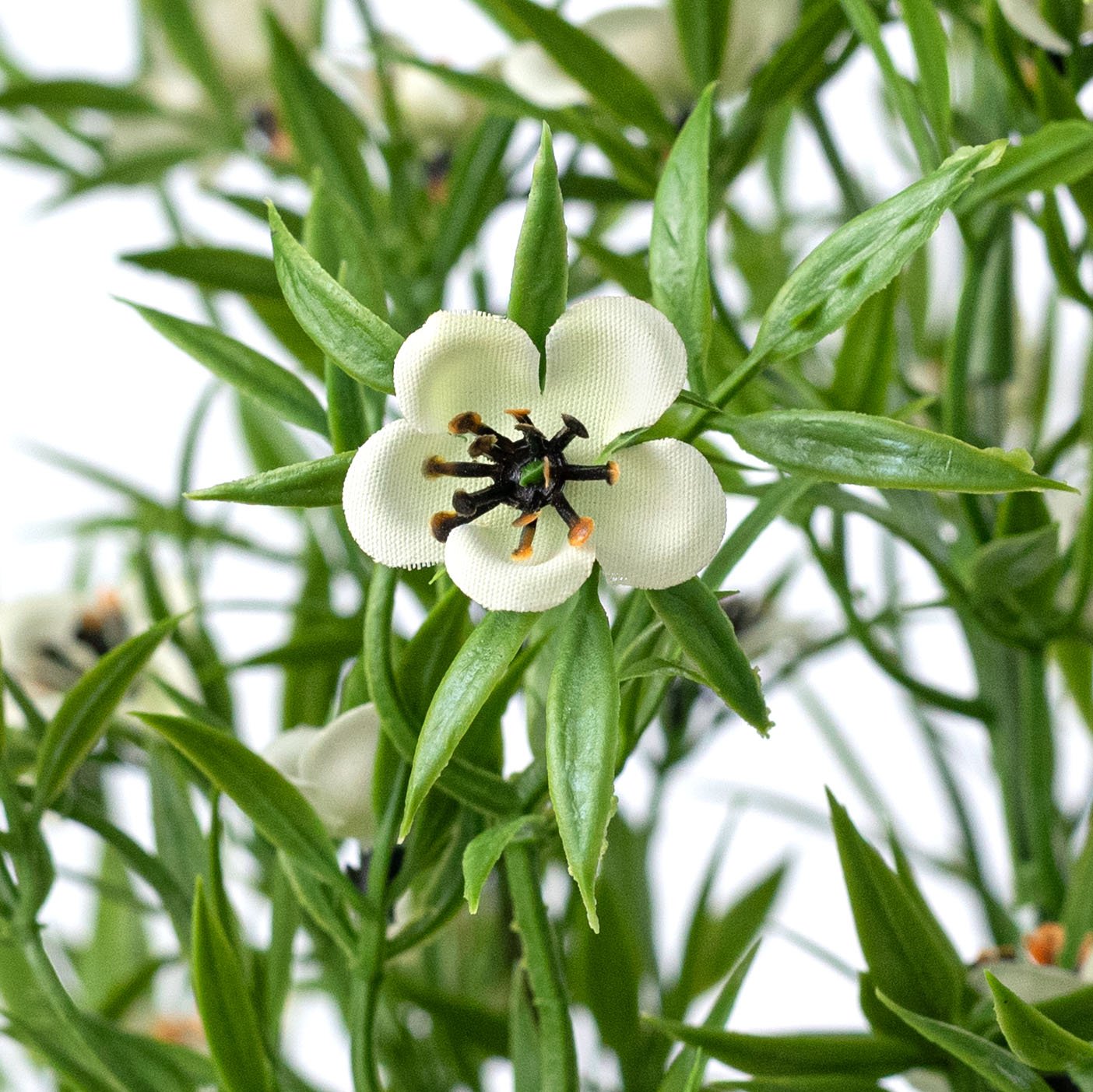 19" Fabric Flower Filler Bush: Cream Lifestyle Photo