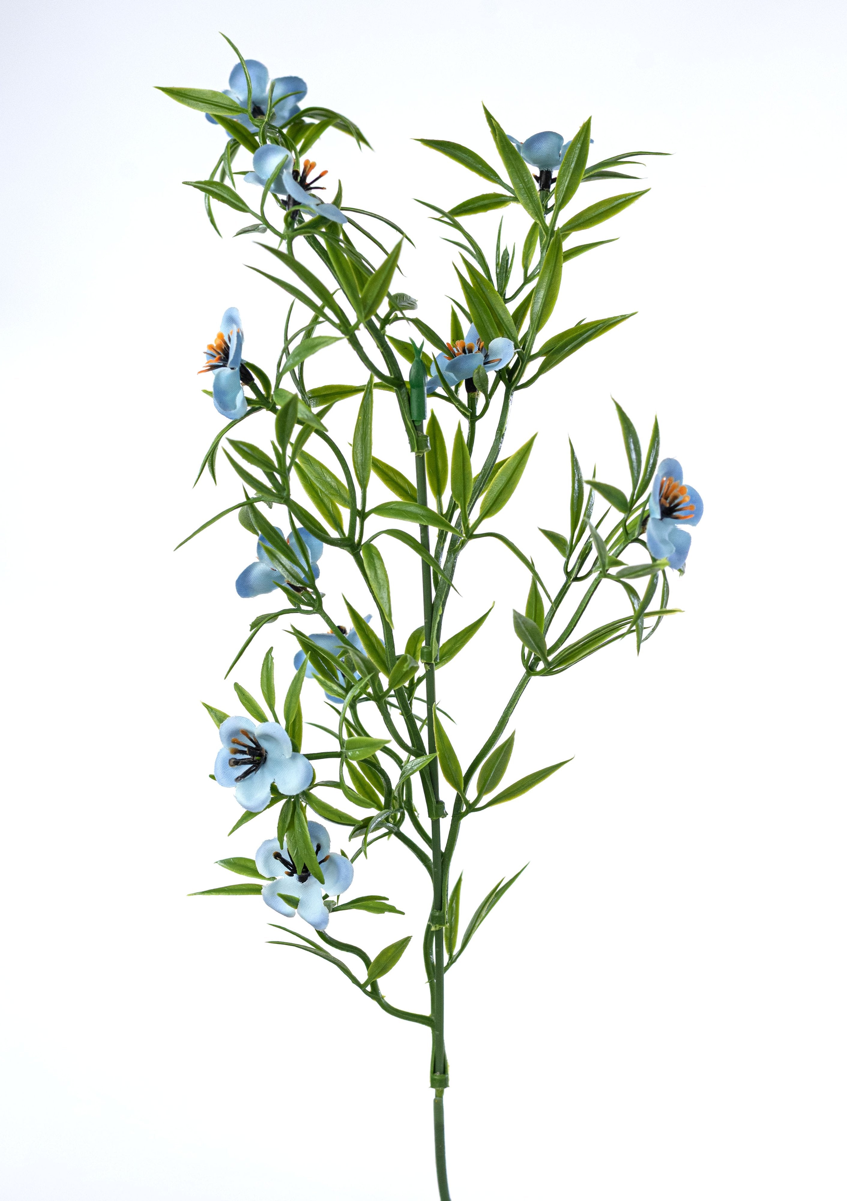 19" Fabric Flower Filler Bush: Light Blue detail photo 5