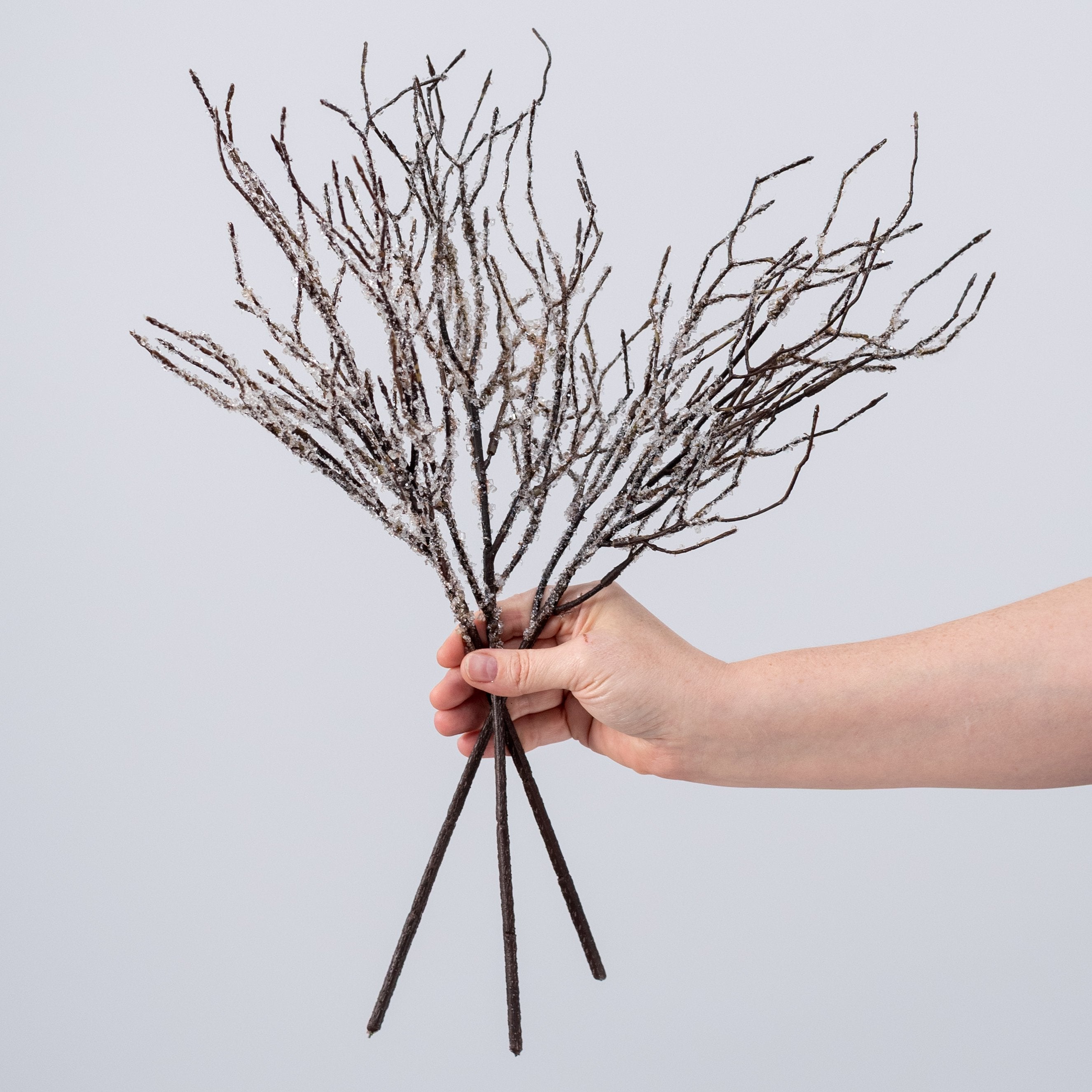 19" Icicle Twig Bundle: Brown (3 Stem) detail photo 3