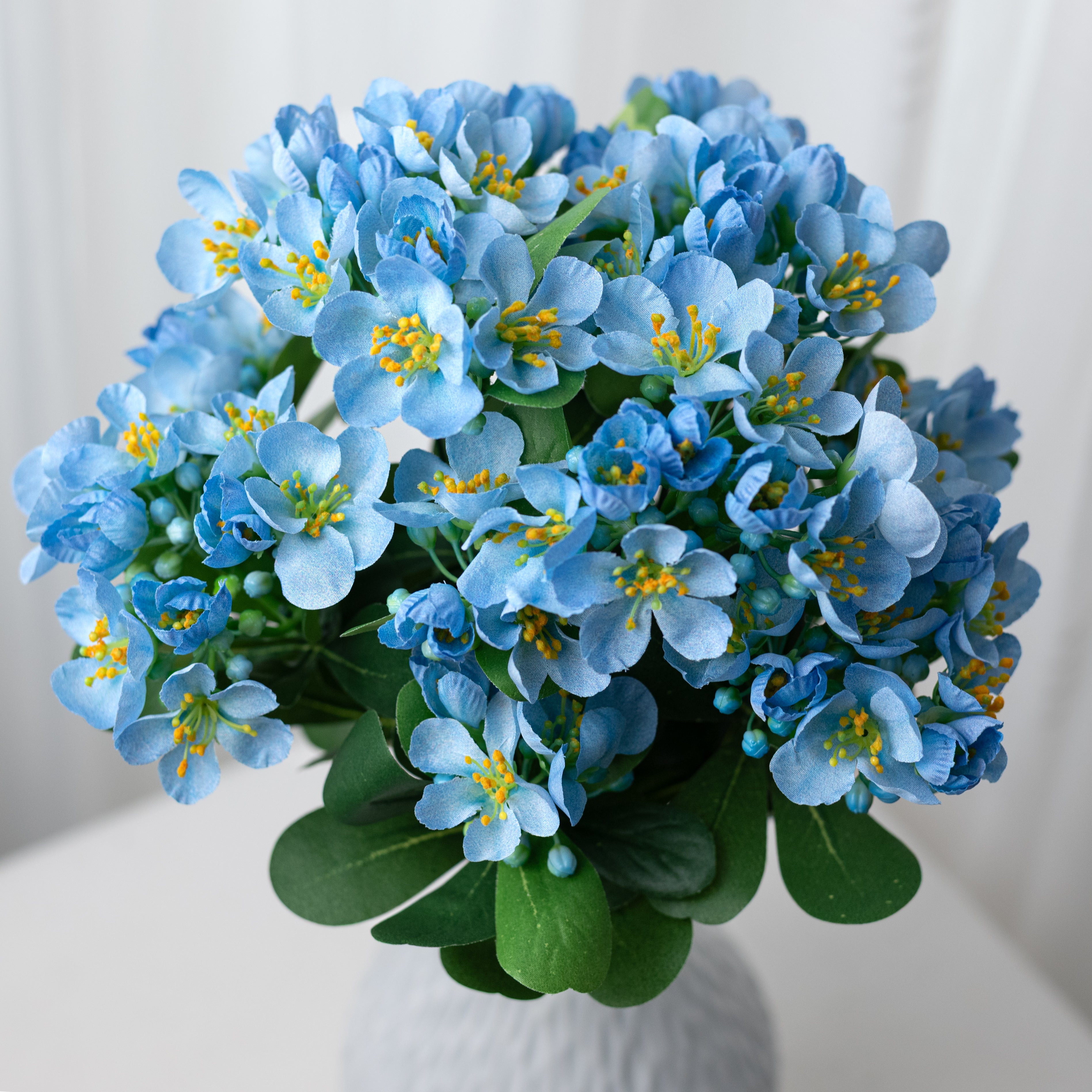 19" Jasmine Blossom Bush: Blue (12 Stem) Item Number: 85606-BL