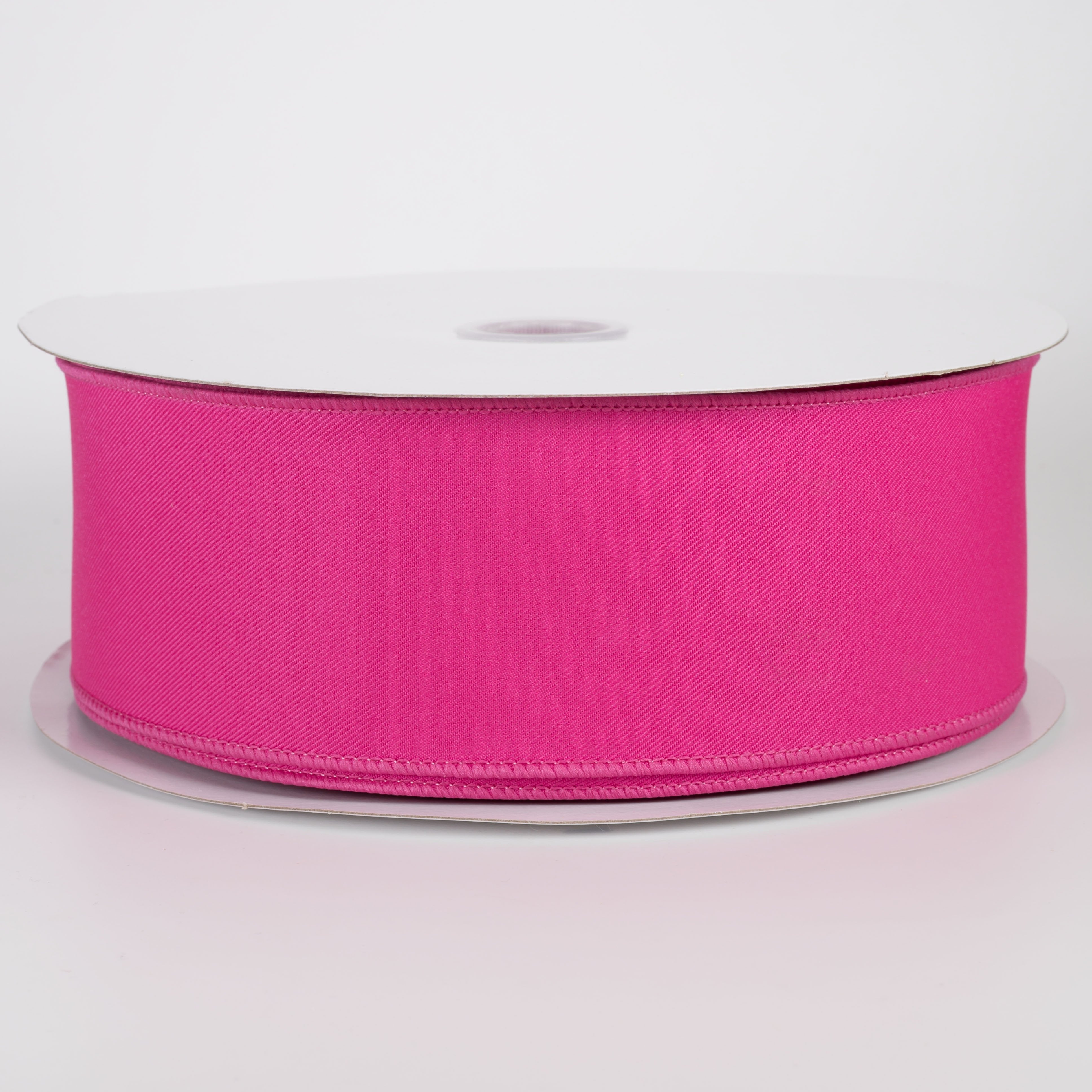 2.5" Diagonal Weave Fabric Ribbon: Hot Pink (50 Yards) Item Number: RGH530607