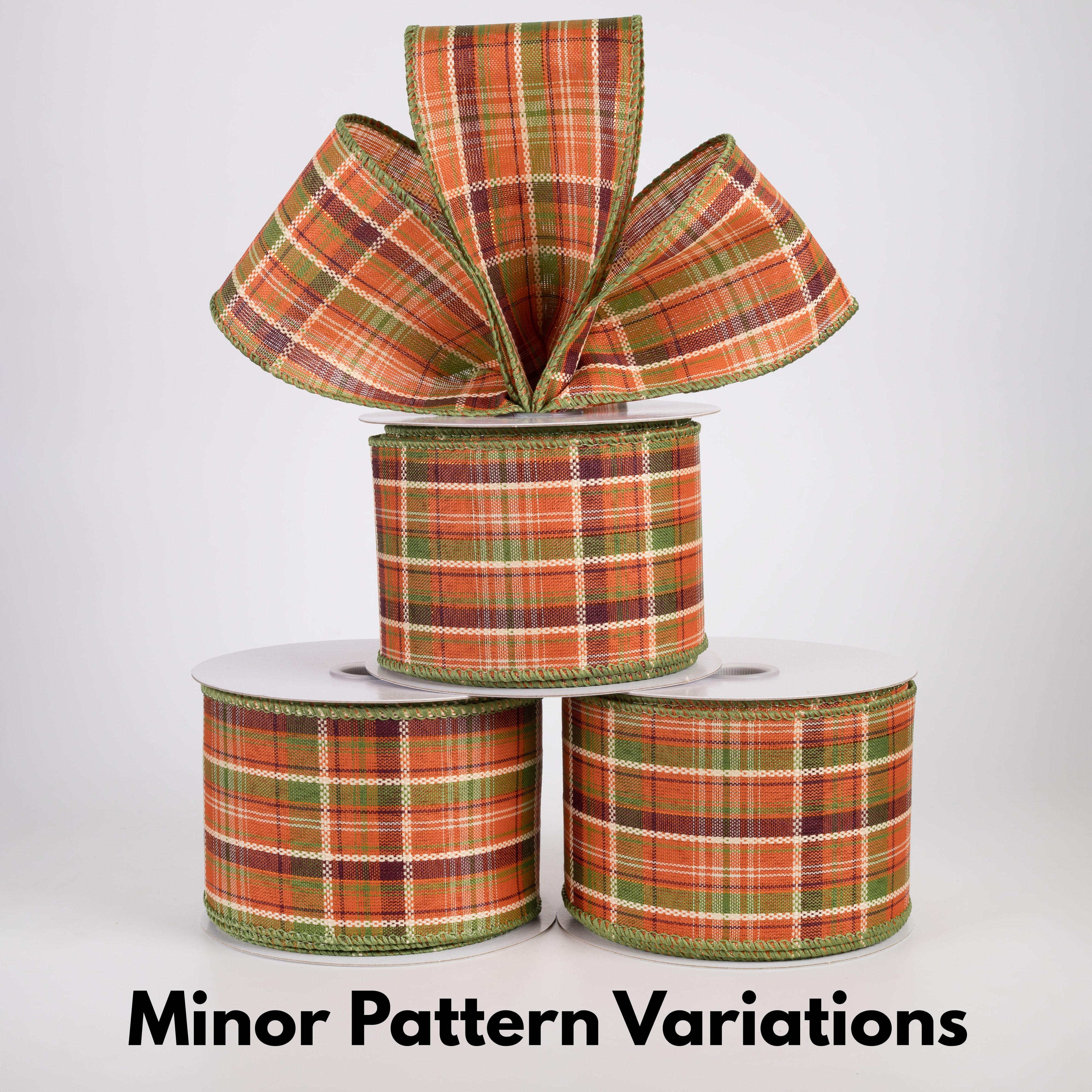 2.5" Homespun Laurel Plaid Ribbon: Fall (10 Yards) Lifestyle Photo