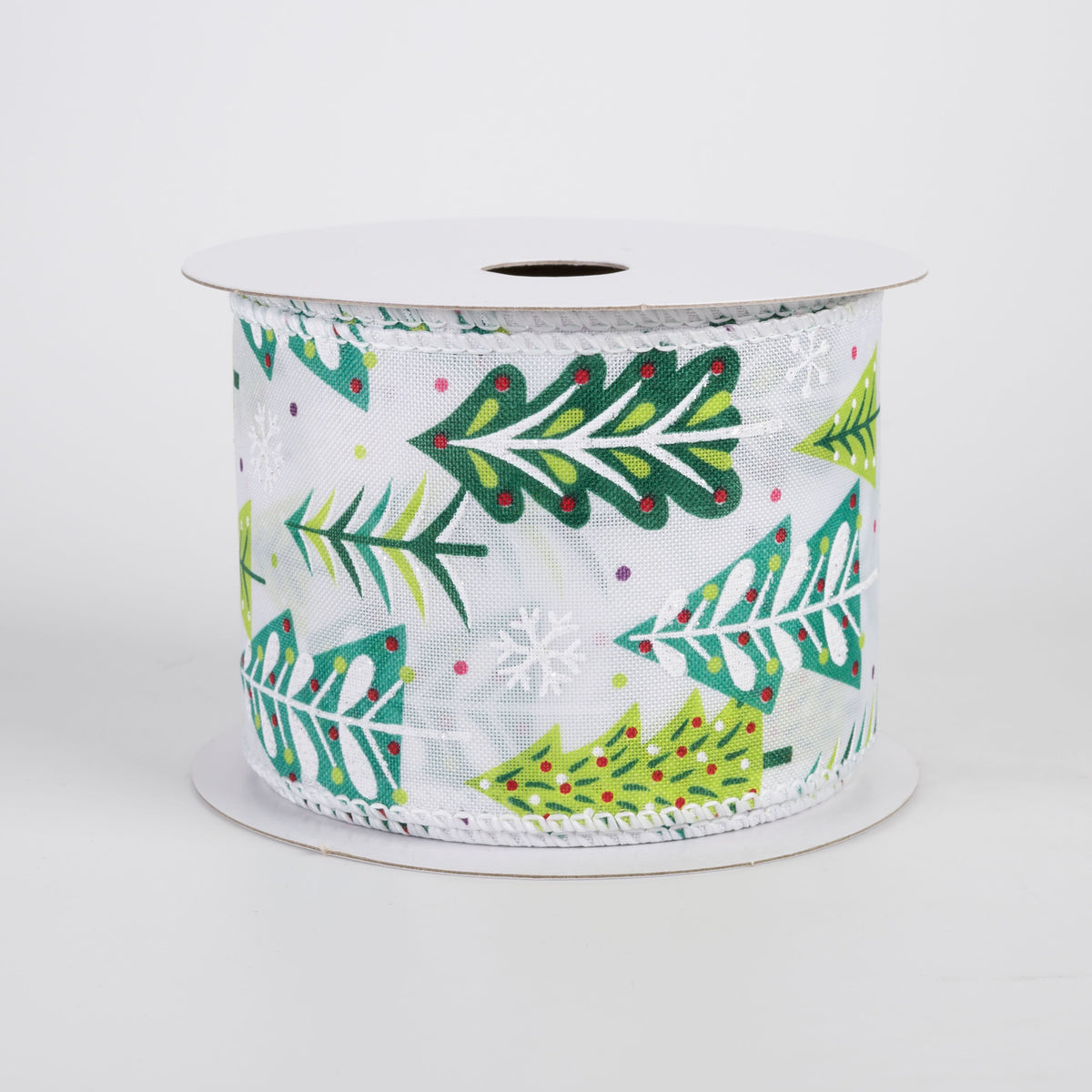 2.5" Whimsical Christmas Trees Ribbon: Teal & Green (10 Yards) Item Number: 71611-40-01