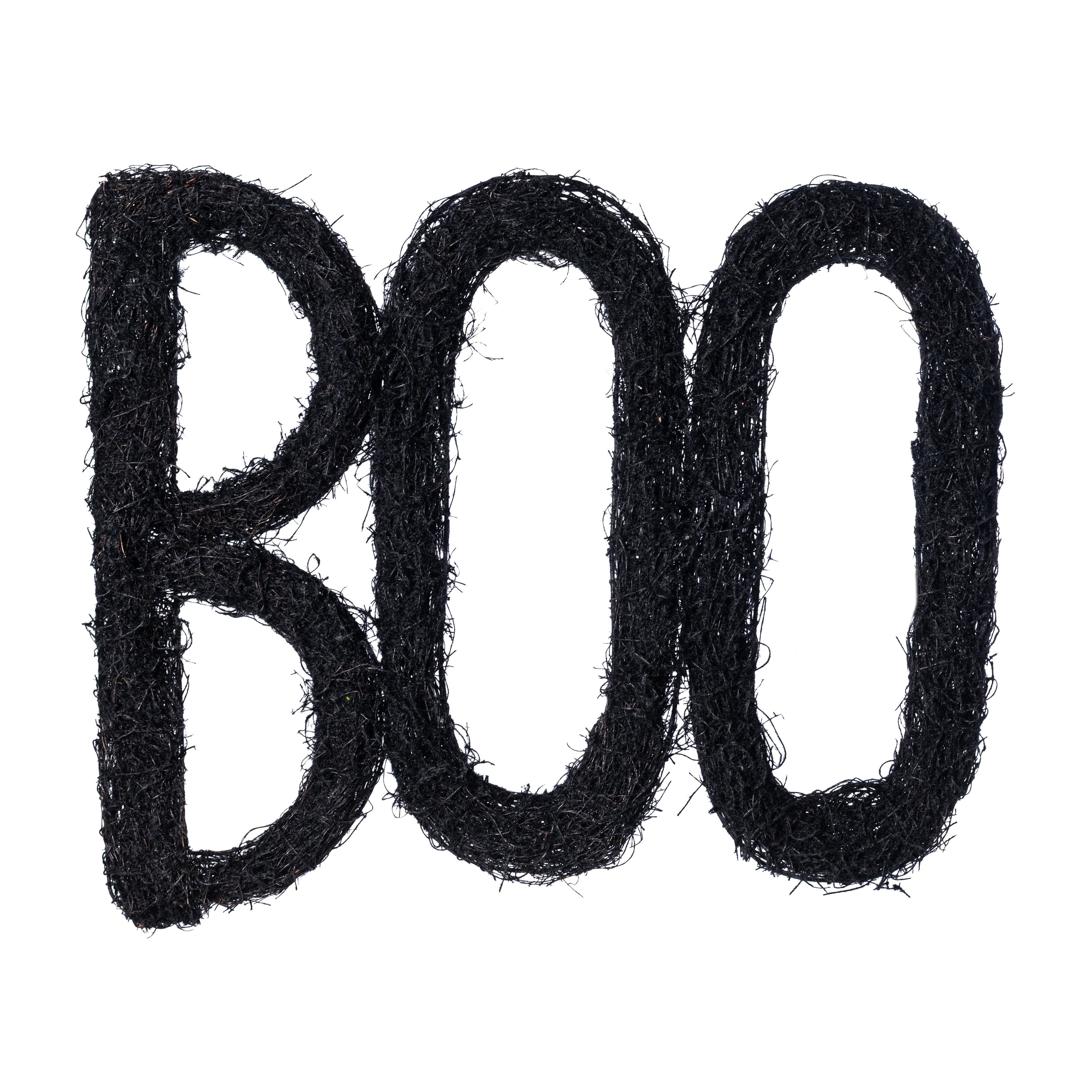 20" x 16" BOO Angel Vine Door Hanger: Black Item Number: 57434BK