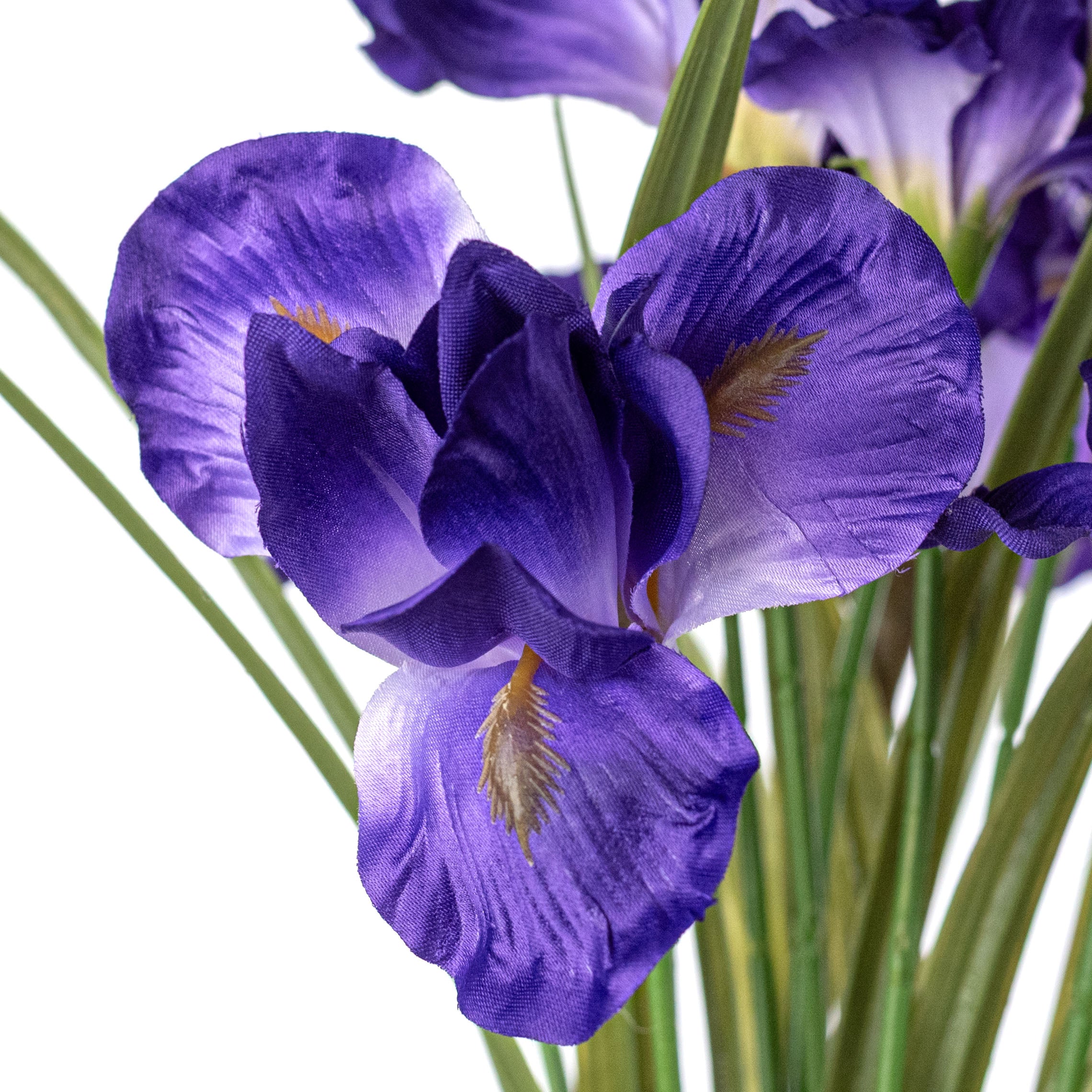 20" Artificial Iris Bush: Purple (12 Stem) Lifestyle Photo