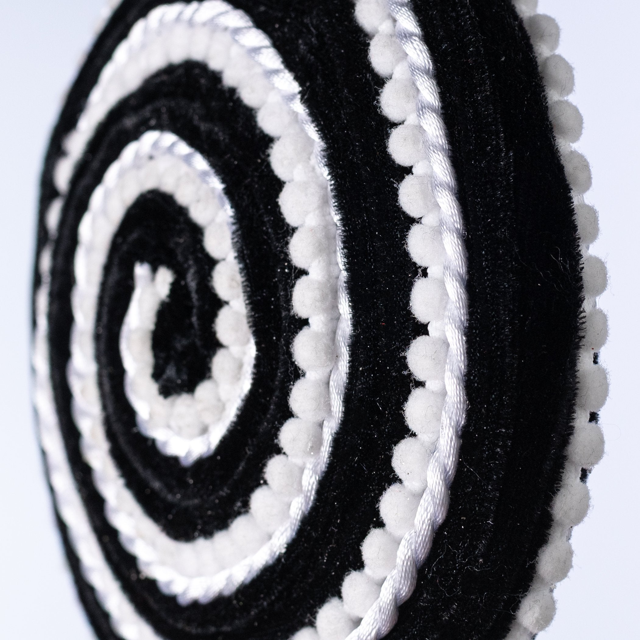 7" x 20" Chenille Pom Pom Lollipop Spray: Black & White Lifestyle Photo