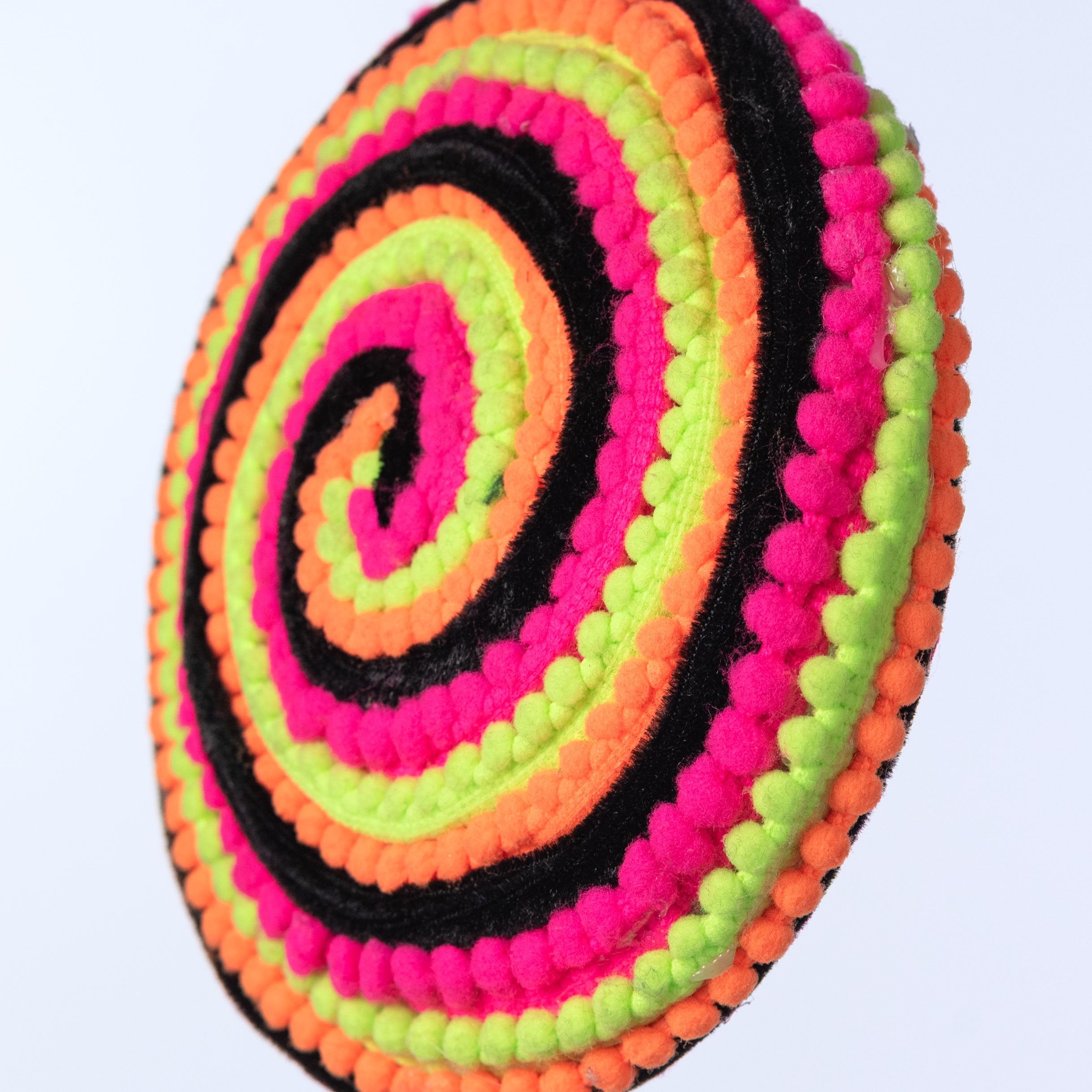 7" x 20" Chenille Pom Pom Lollipop Spray: Neon Halloween detail photo 5