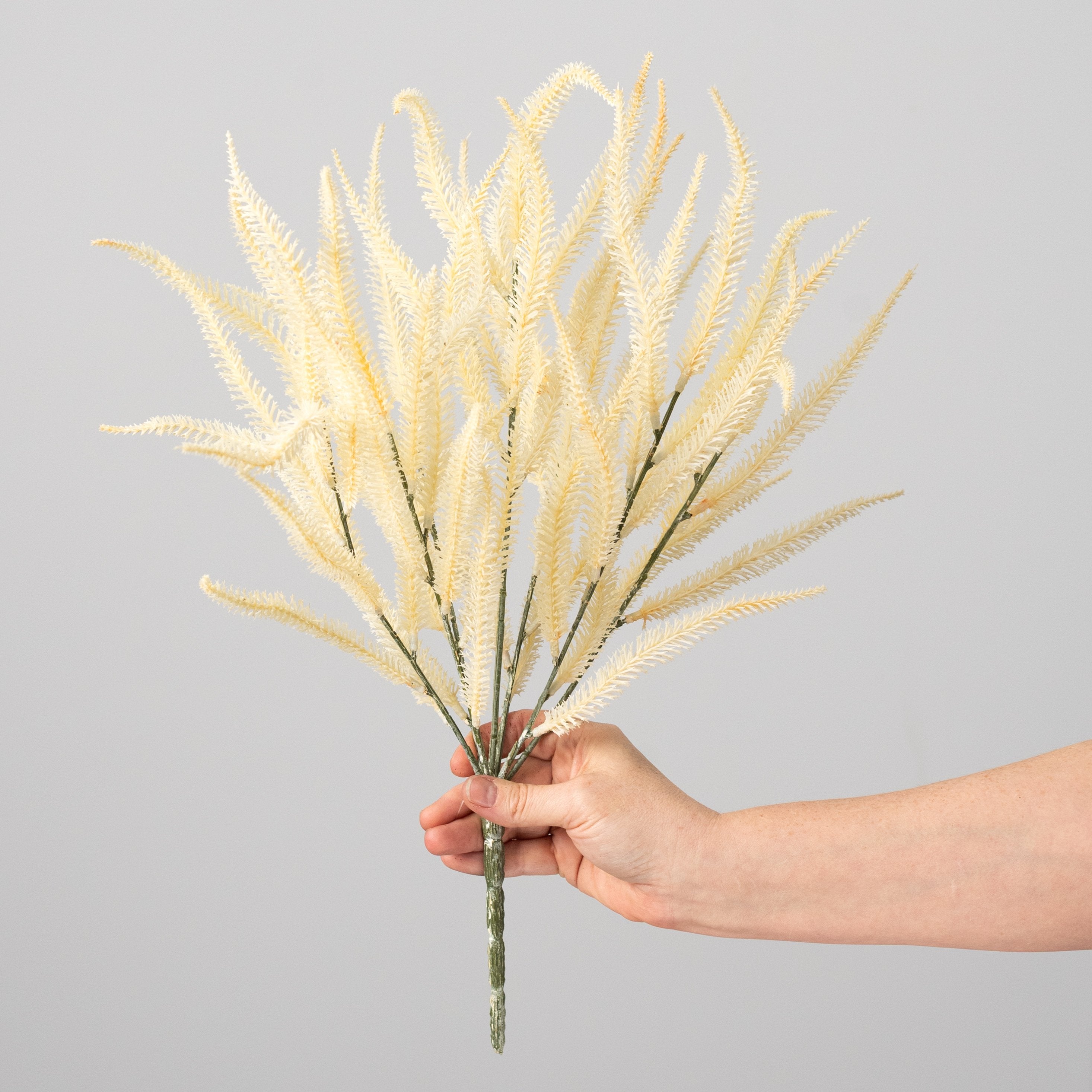 20" Lavender Spike Bush: Beige (7 Stem) detail photo 3