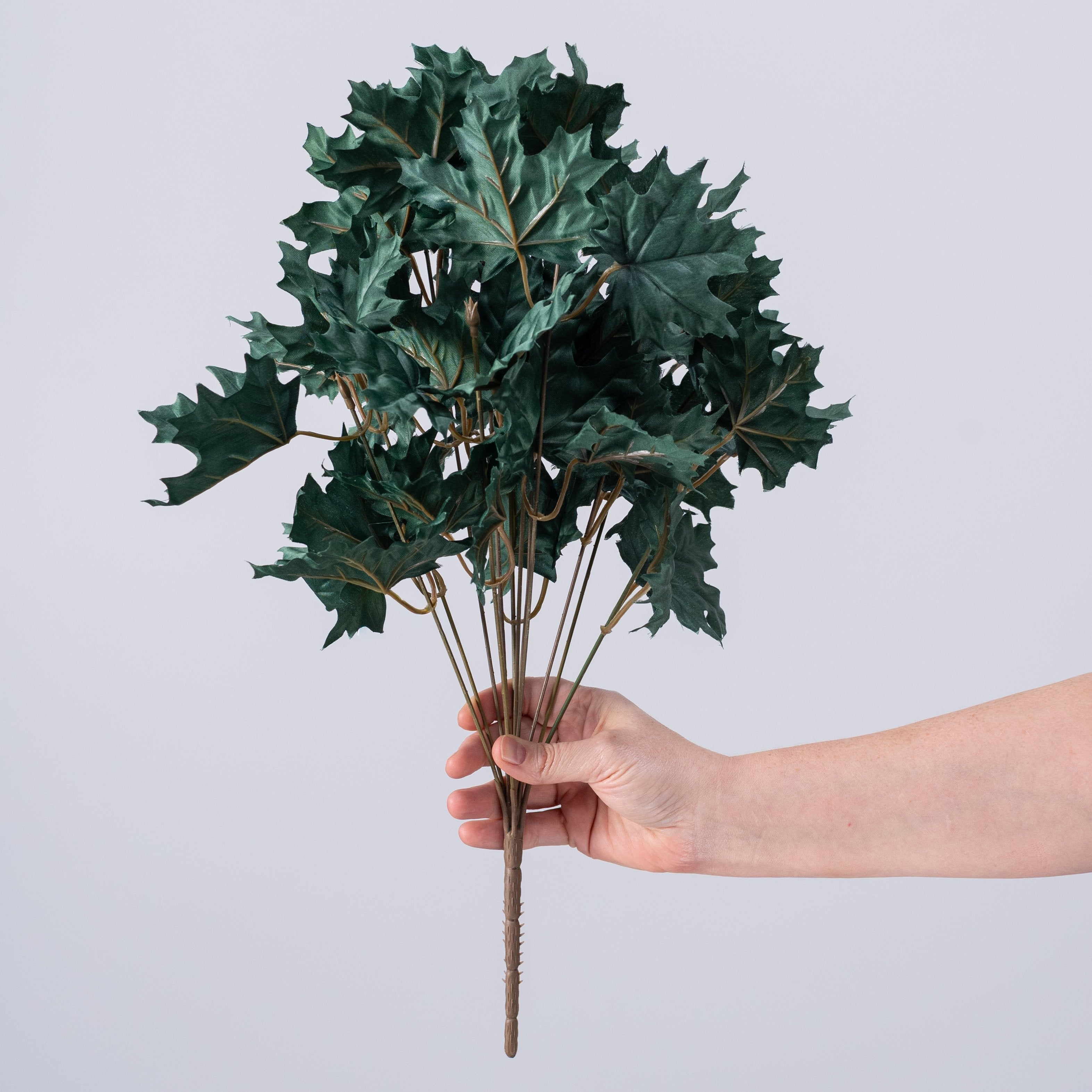 20" Maple Leaf Bush: Hunter Green (12 Stem) detail photo 3