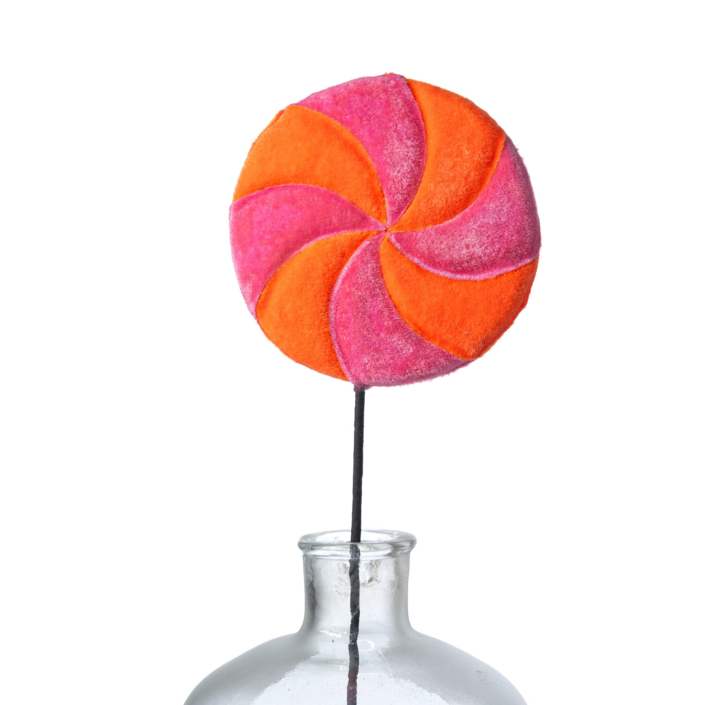 6" x 20" Pinwheel Lollipop Spray: Orange & Hot Pink Item Number: 57386BTOR
