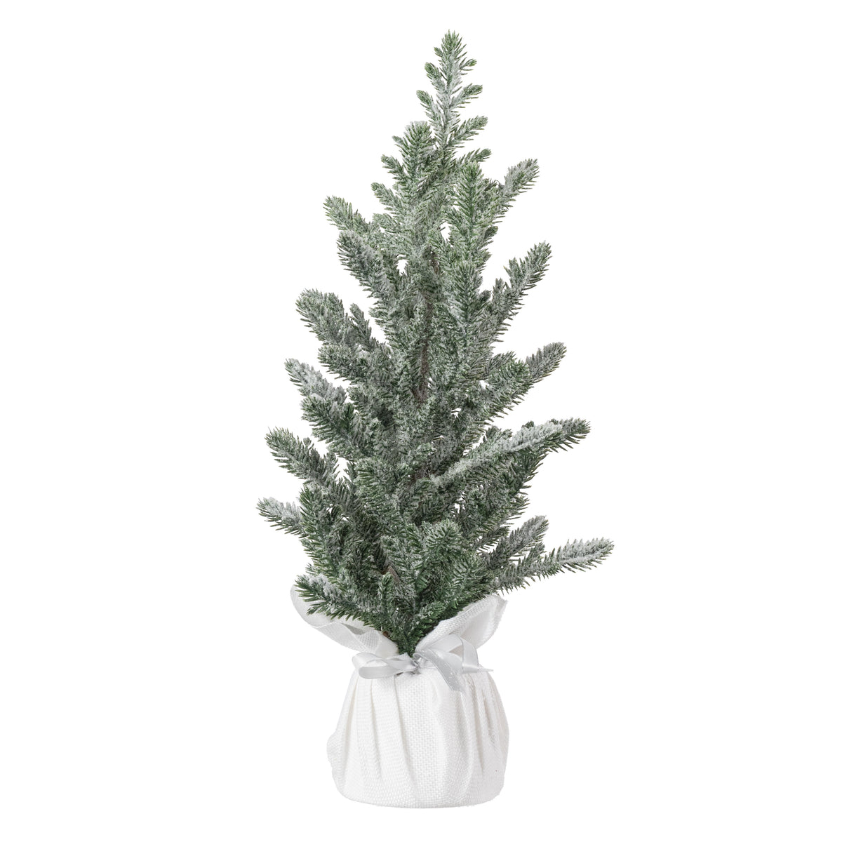 21" Artificial Flocked Pine Tree Table Decor: White Item Number: 282468