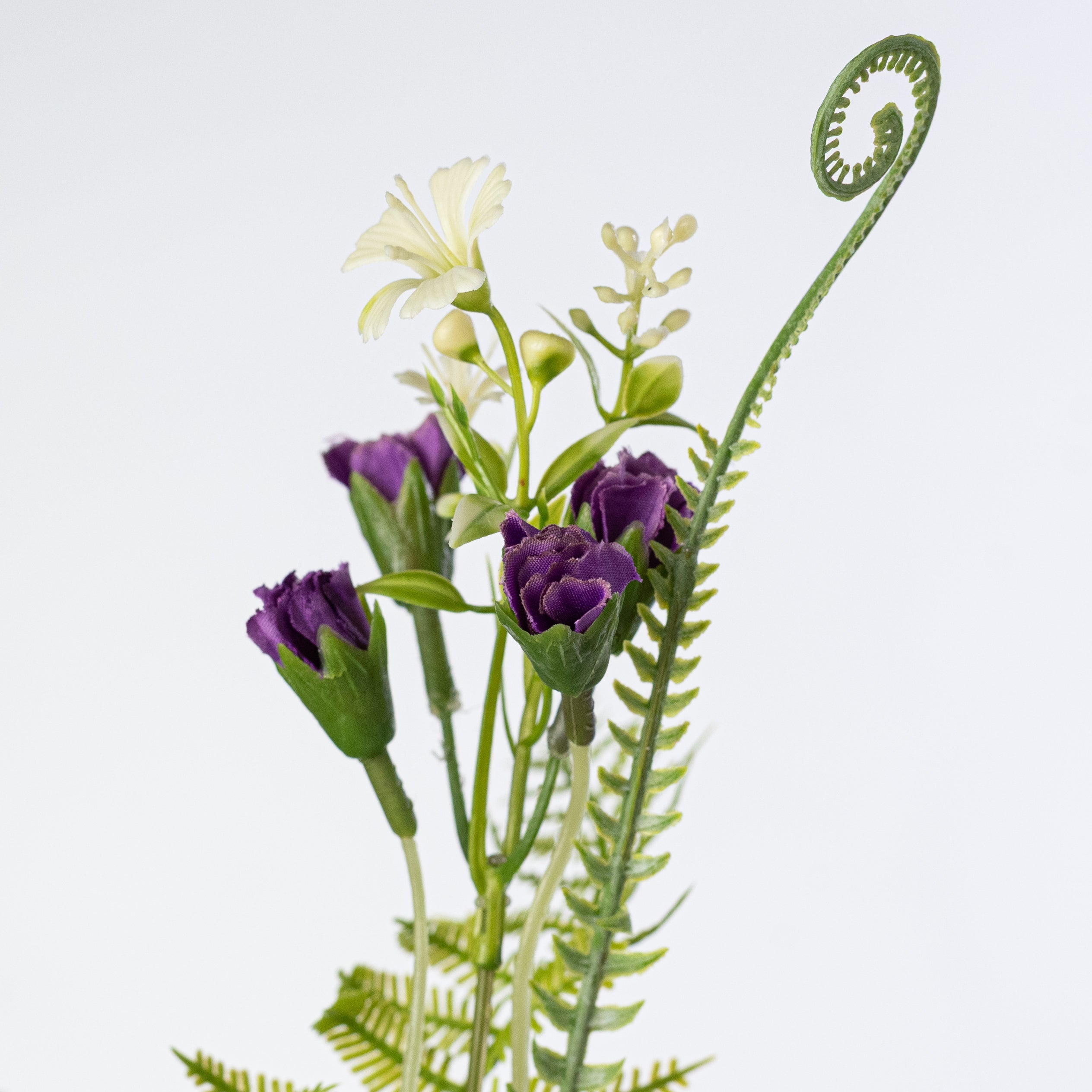 21" Ball Hydrangea & Fern Bush: Purple (12 Stem) detail photo 4