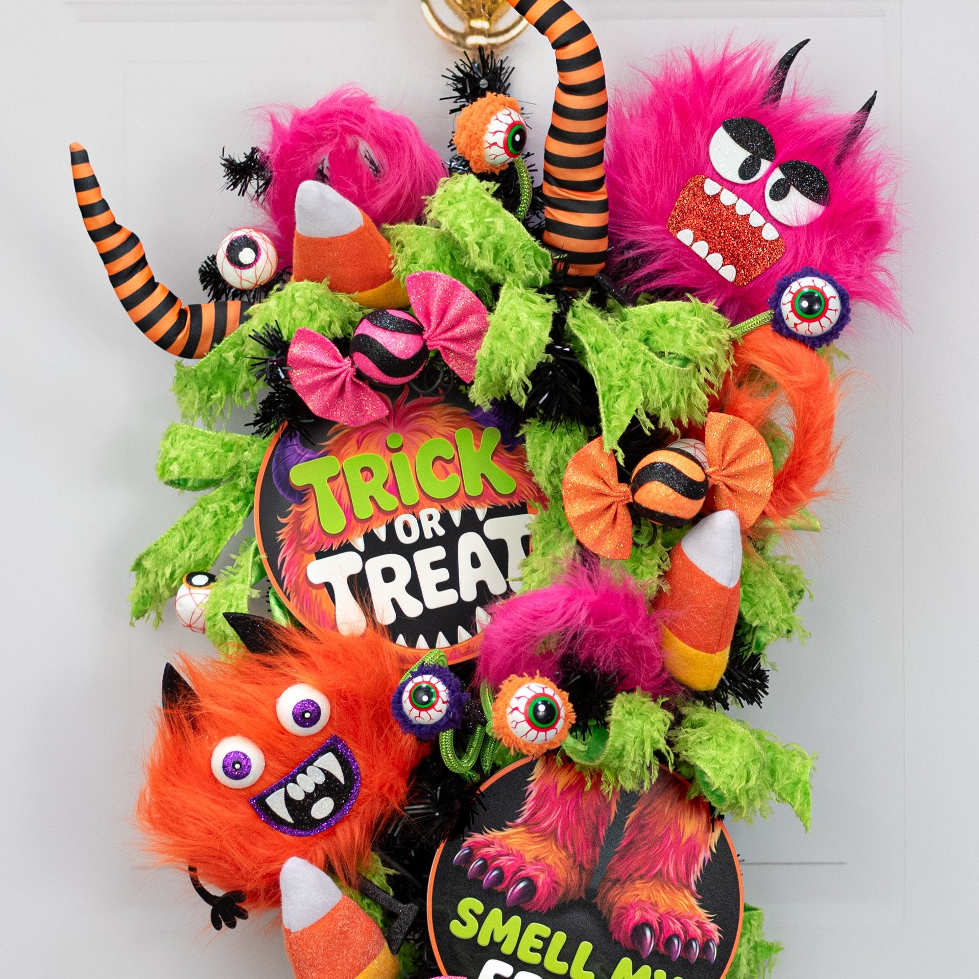21" Furry Halloween Monster Spray: Hot Pink Lifestyle Photo