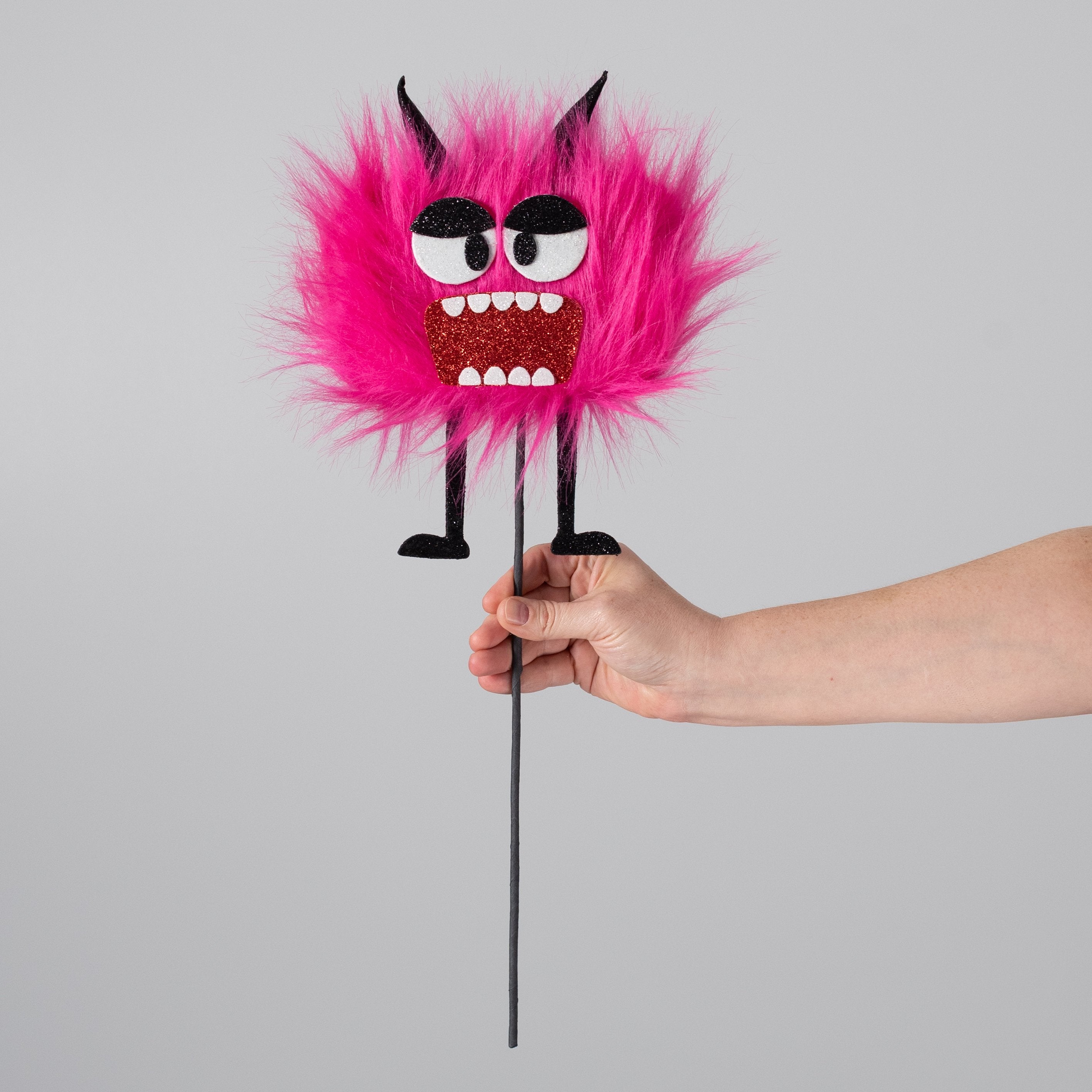 21" Furry Halloween Monster Spray: Hot Pink detail photo 3