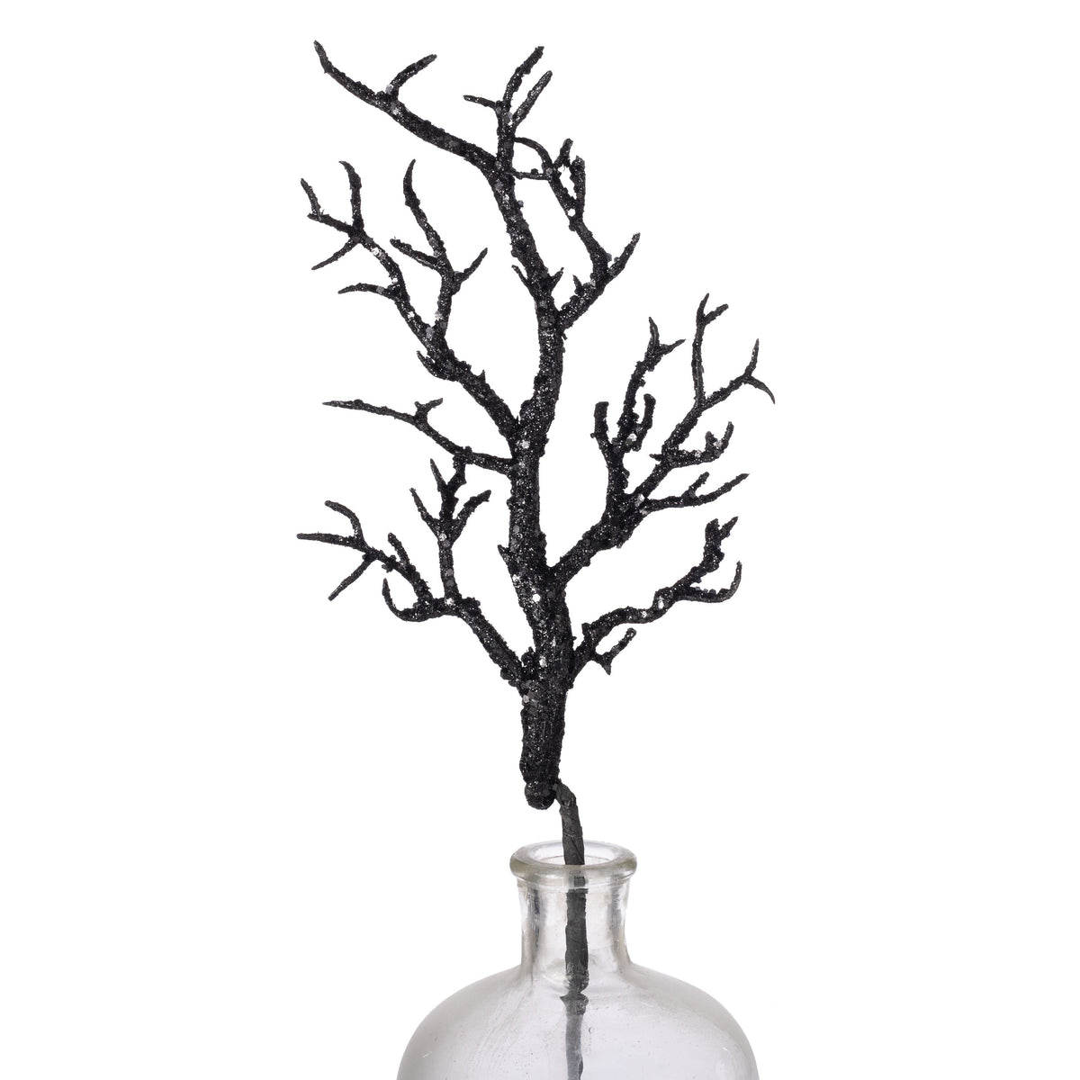 21" Glitter Twig Spray: Black Item Number: MN061302