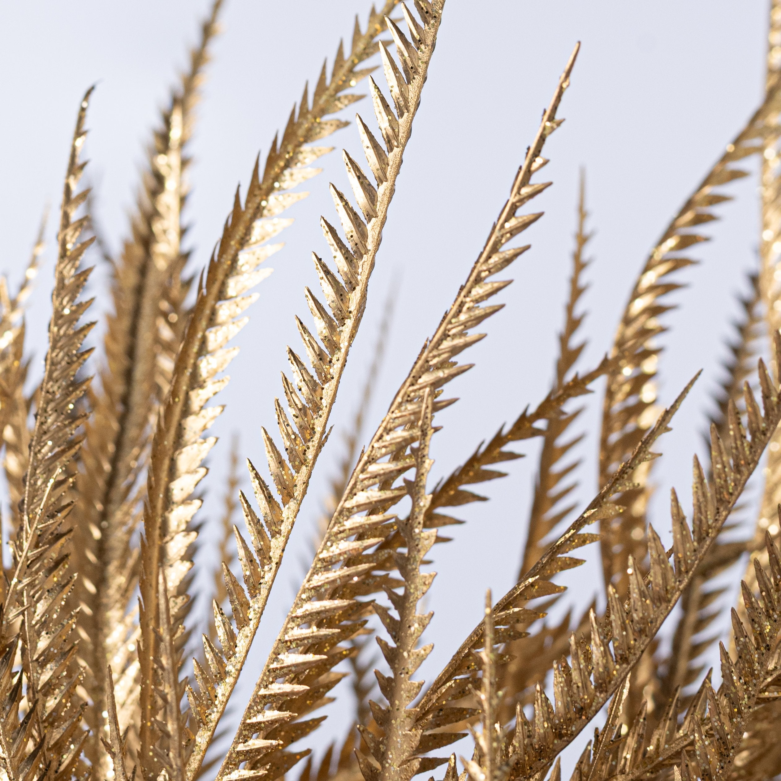 21" Glittered Sword Fern Bush: Gold Lifestyle Photo