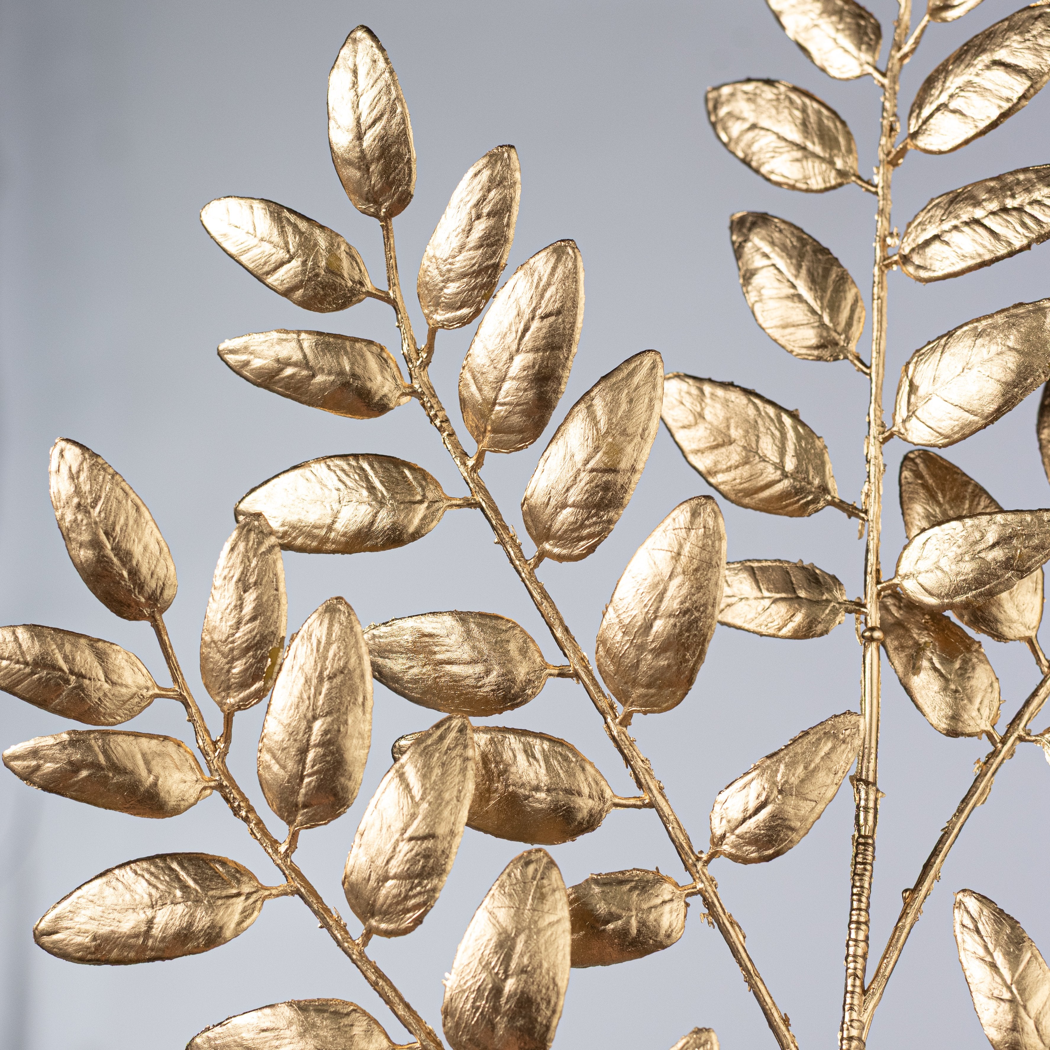 21" Metallic Honey Locust Leaf Spray: Gold Lifestyle Photo