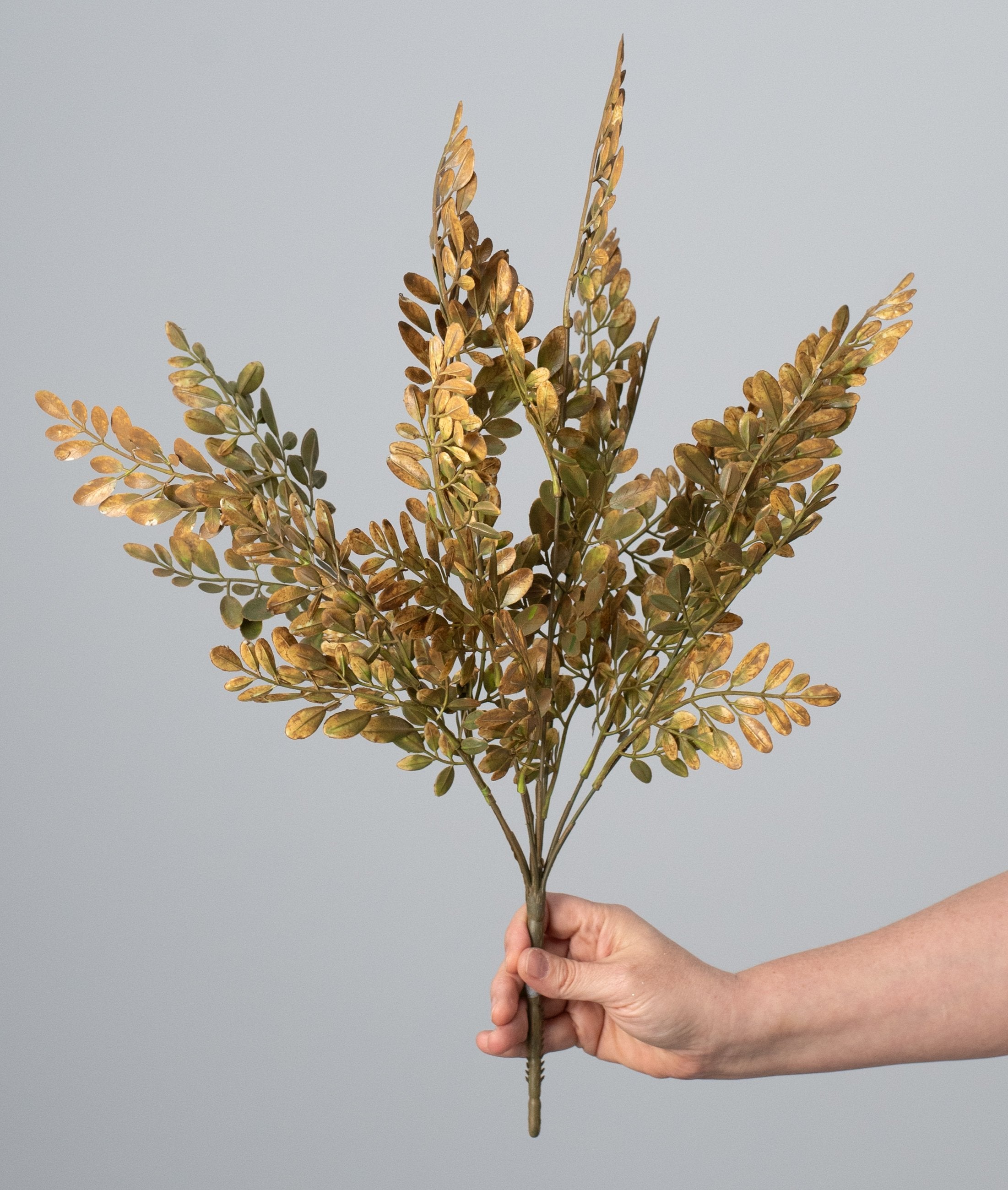 21" Plastic Hemlock Bush: Fall Brown (8 Stem) detail photo 3