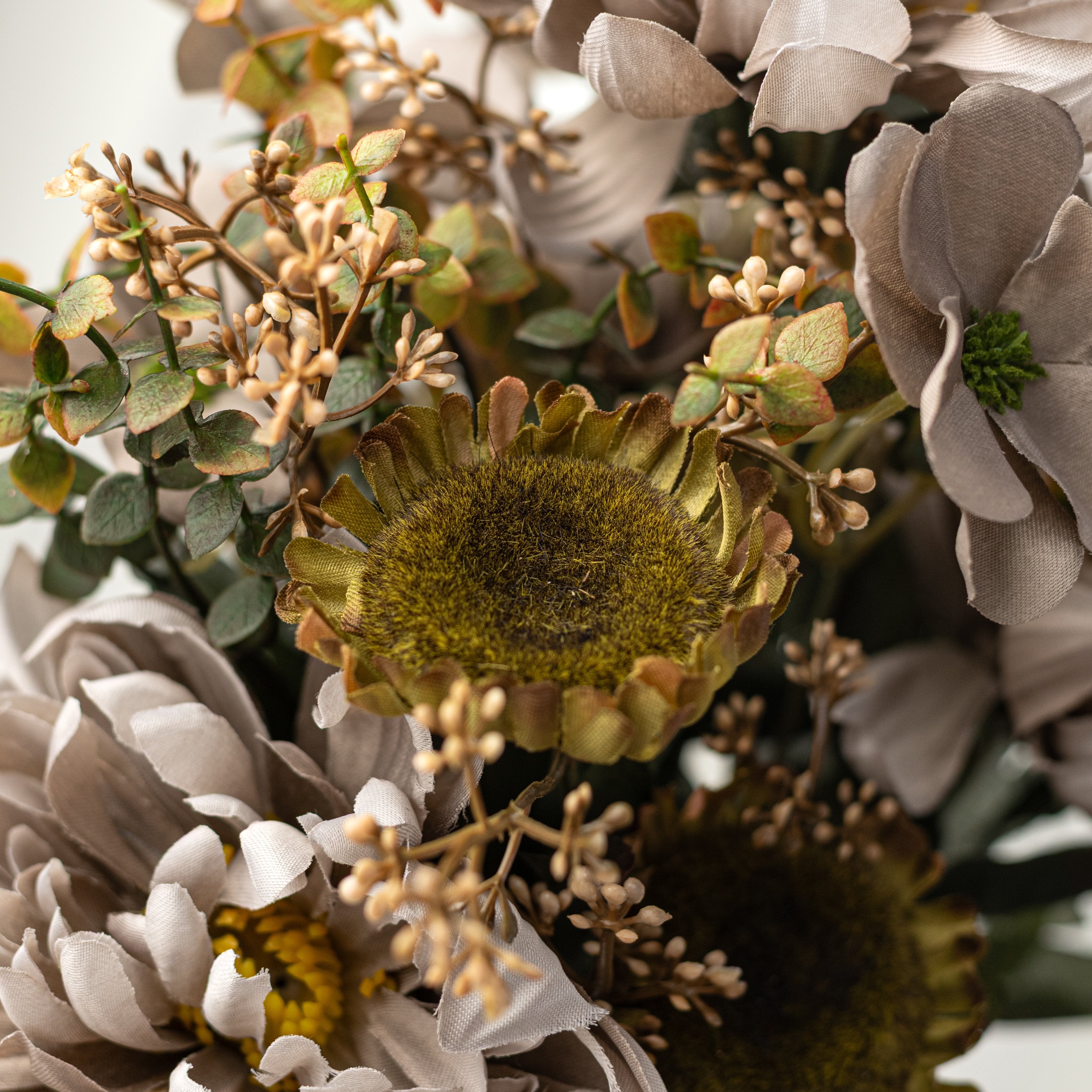 21" Sunflower Mum Bush: Taupe (14 Stem) detail photo 4