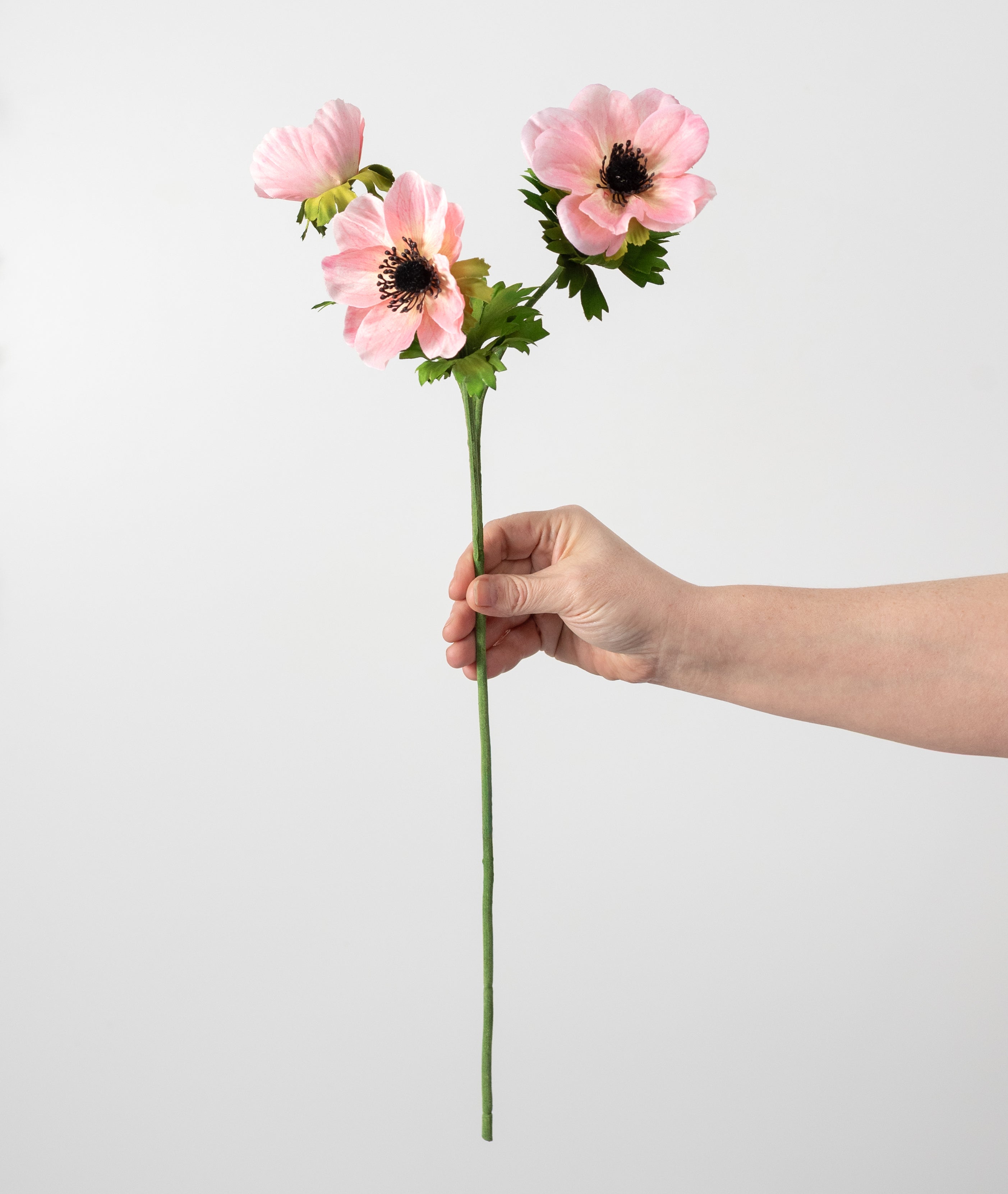 22" Anemone Flower Spray: Pink detail photo 3