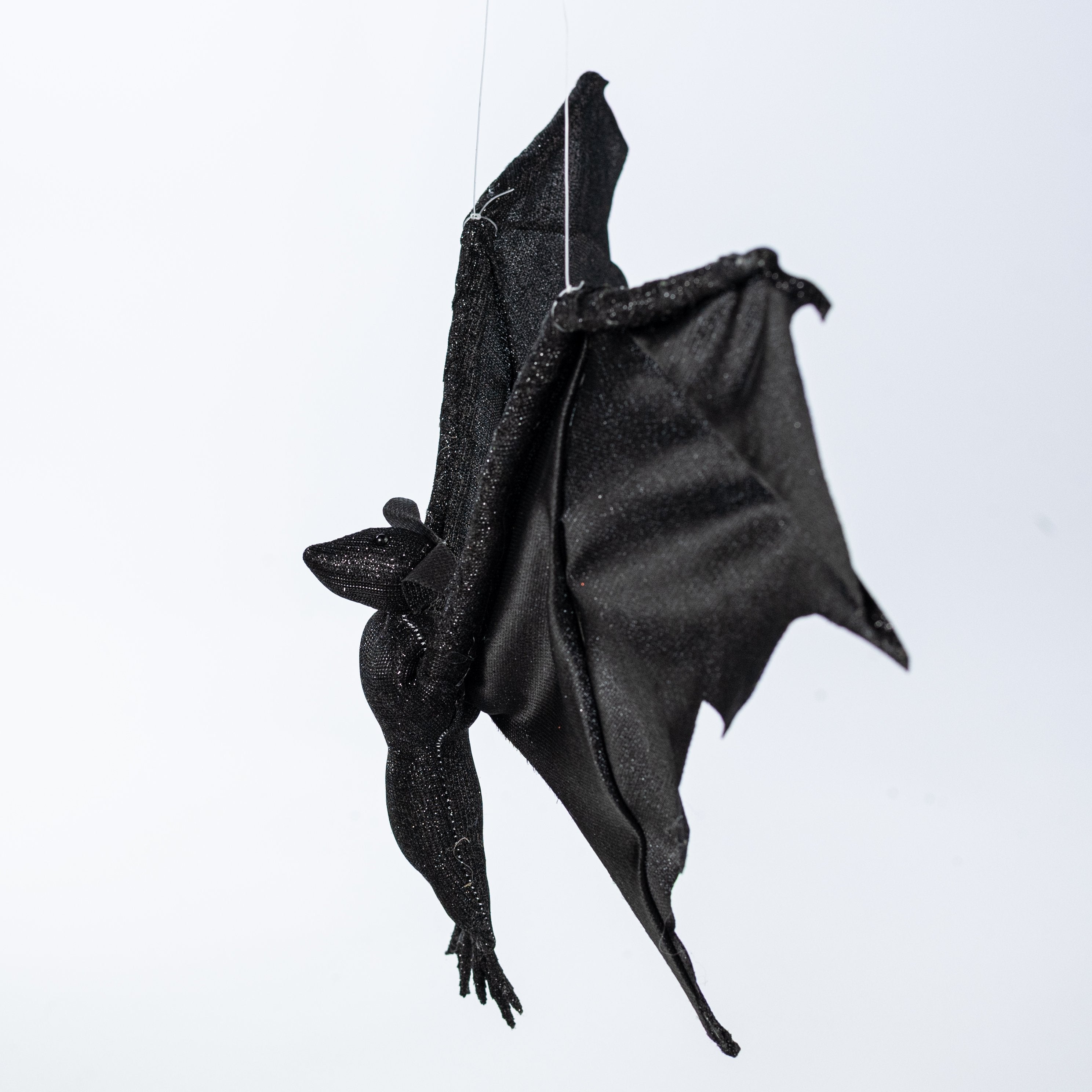 8" x 22" Fabric Bat Ornament: Black detail photo 3