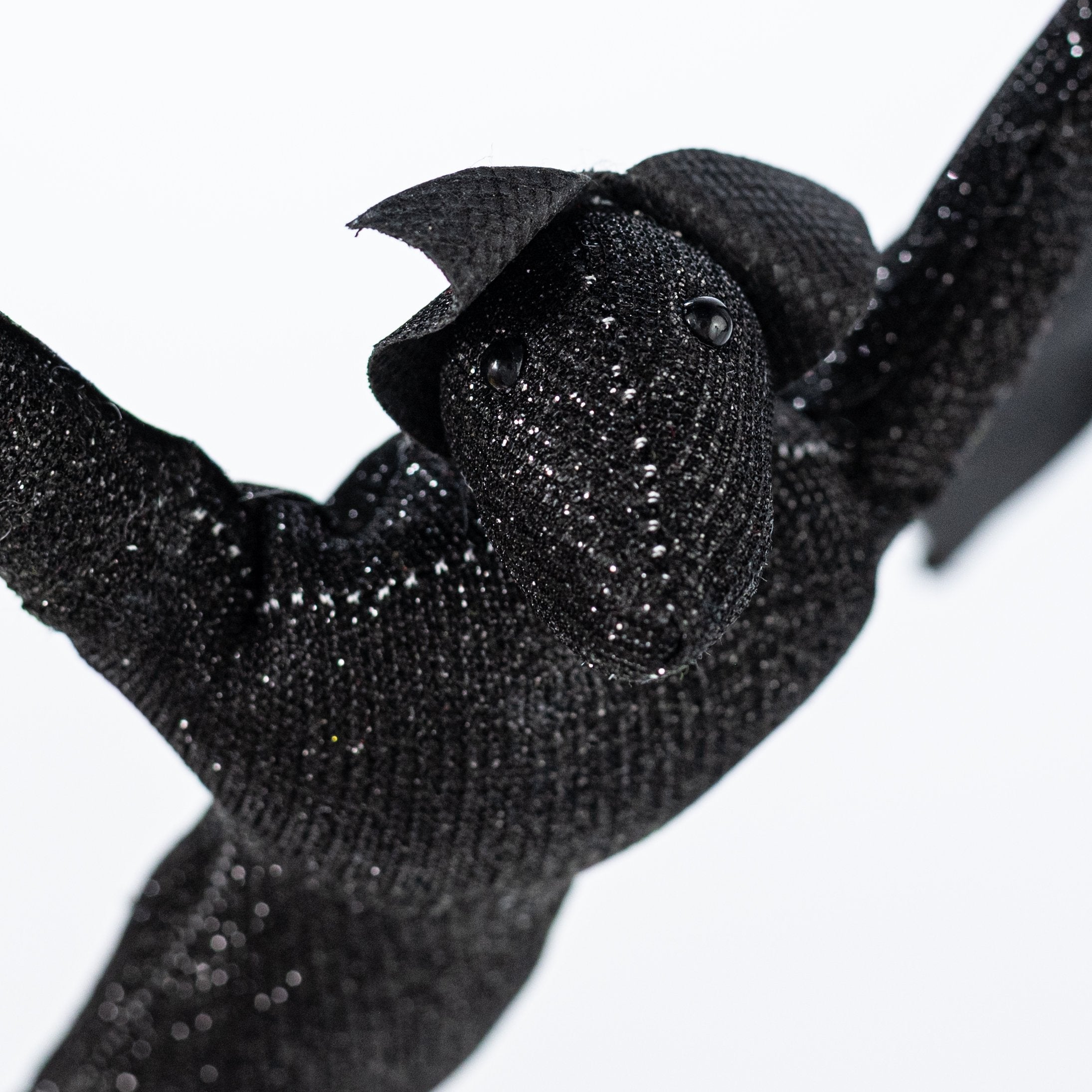 8" x 22" Fabric Bat Ornament: Black detail photo 5