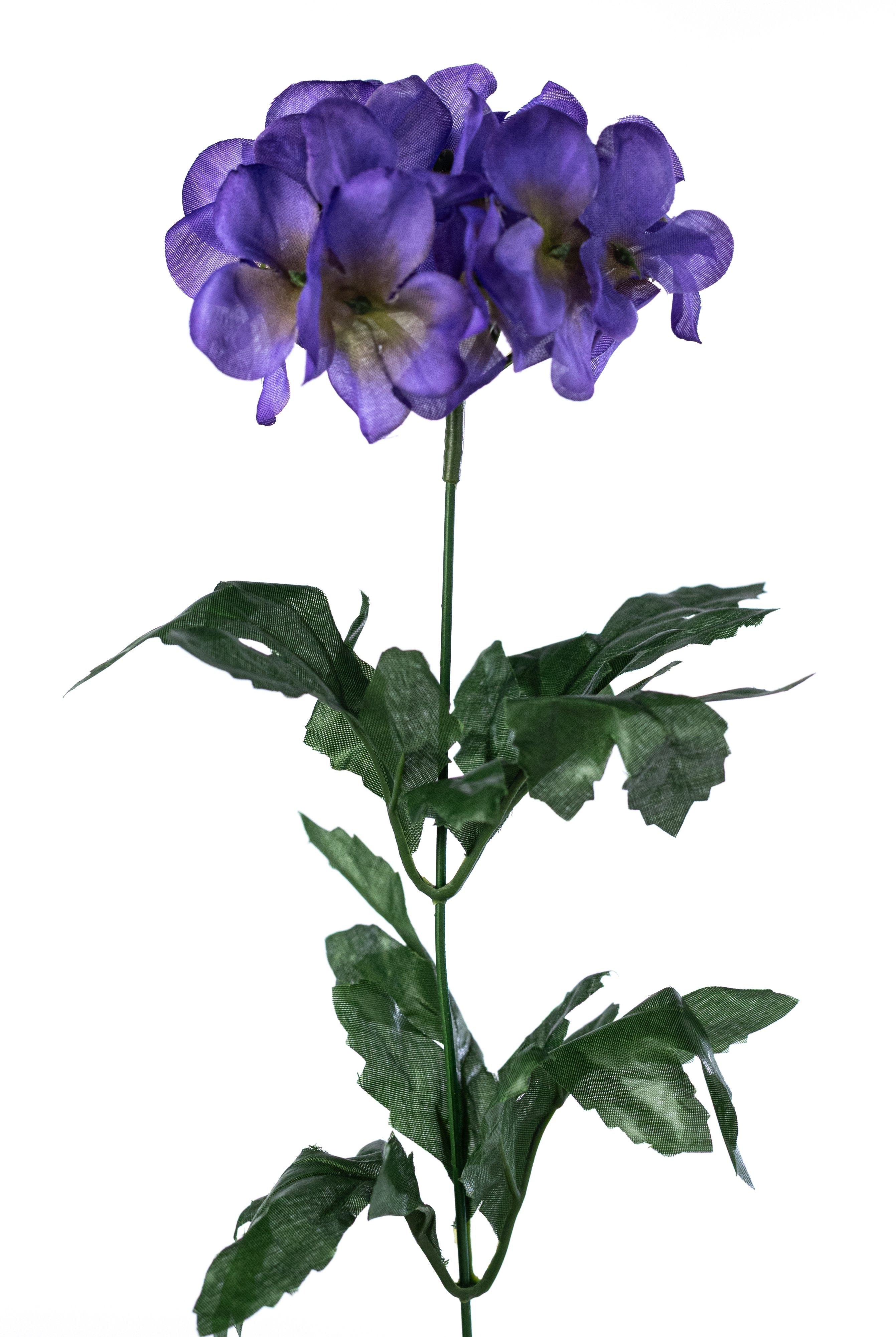 22" Peony Hydrangea Rose Bud Bush: Purple (18 Stem) detail photo 5