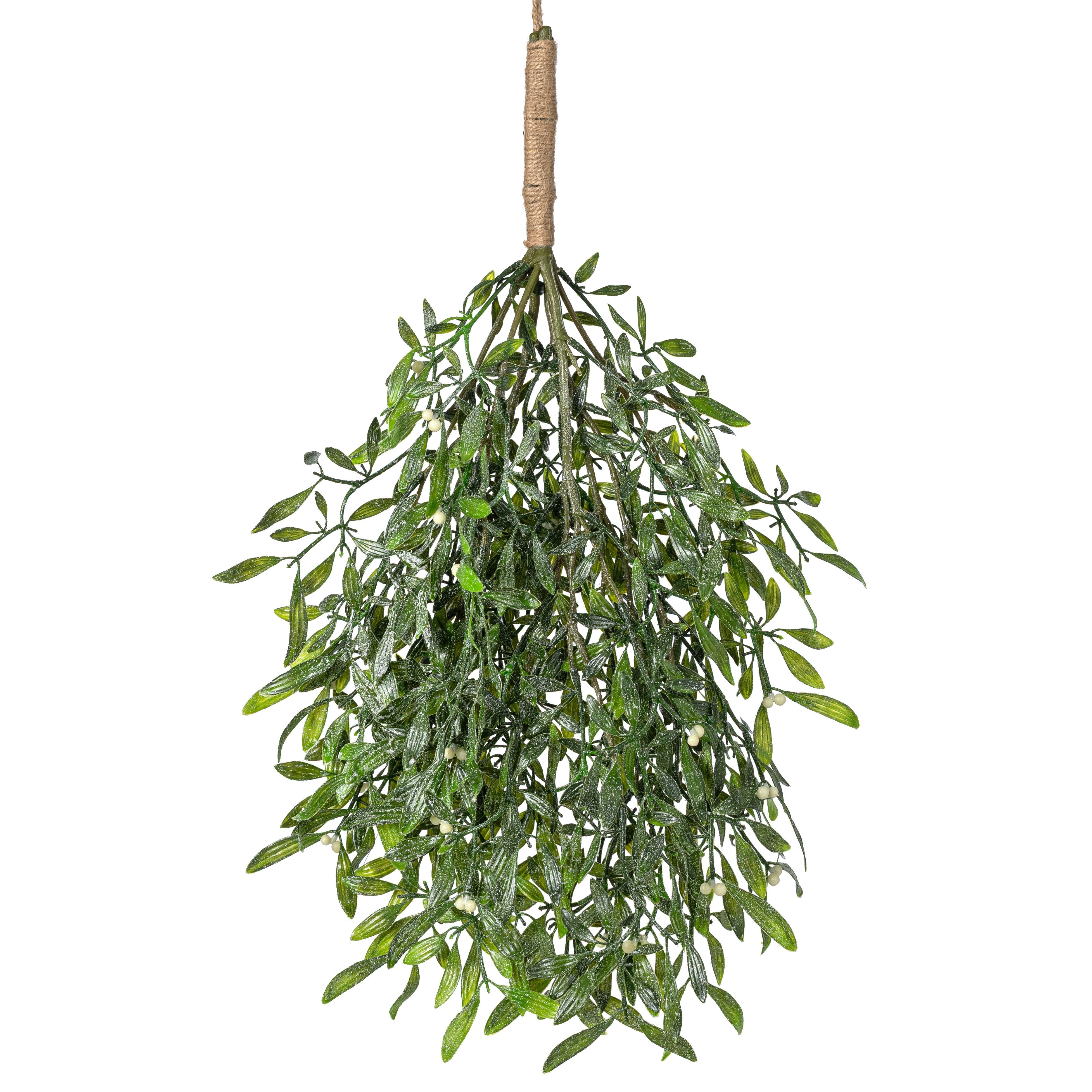 23" Frosted Mistletoe Hanging Bush Item Number: XV770109