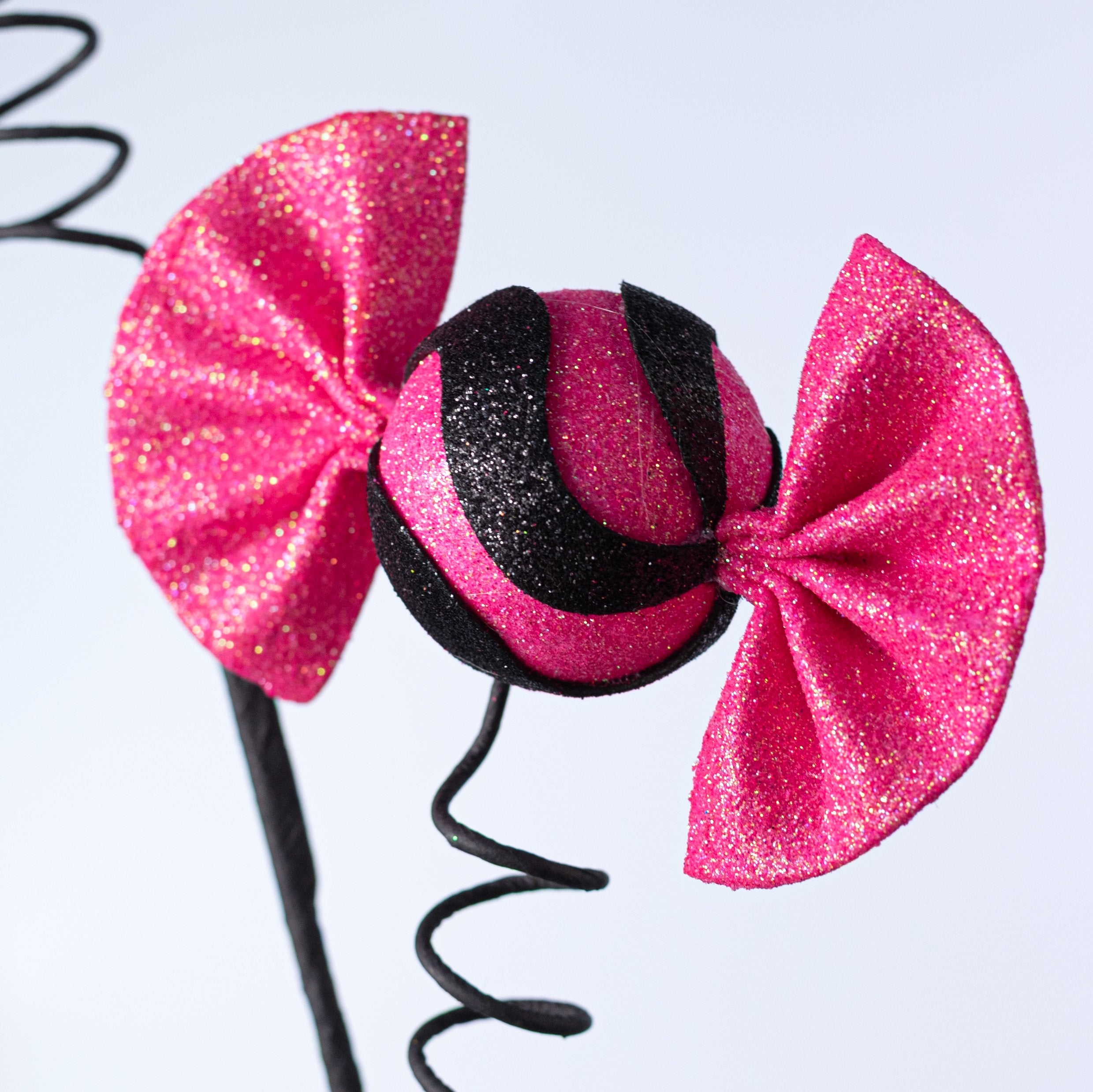 23" Glittered Wrapped Candy Spray: Hot Pink detail photo 4