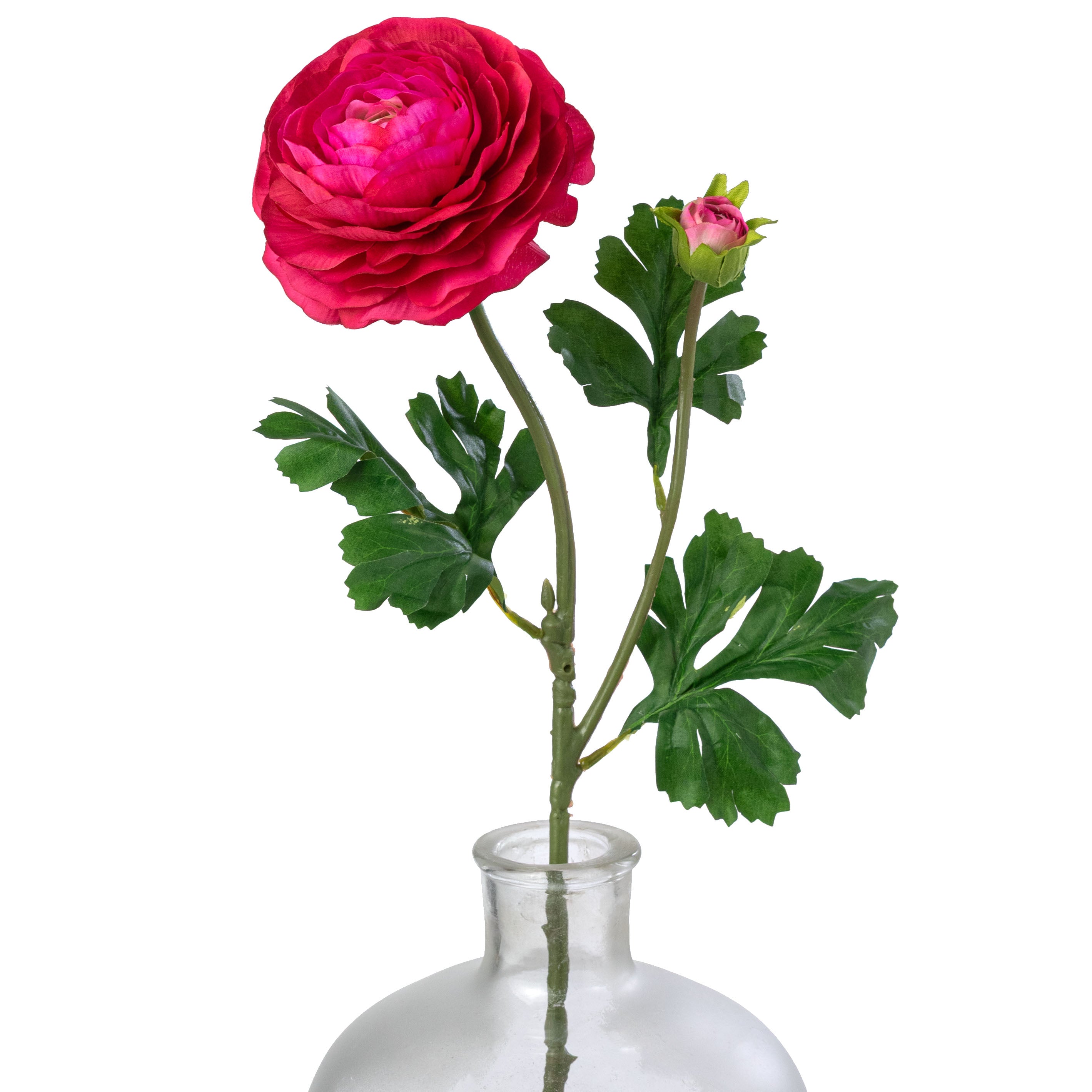 23" Ranunculus & Bud Spray: Fuchsia Pink Item Number: 85570-FU