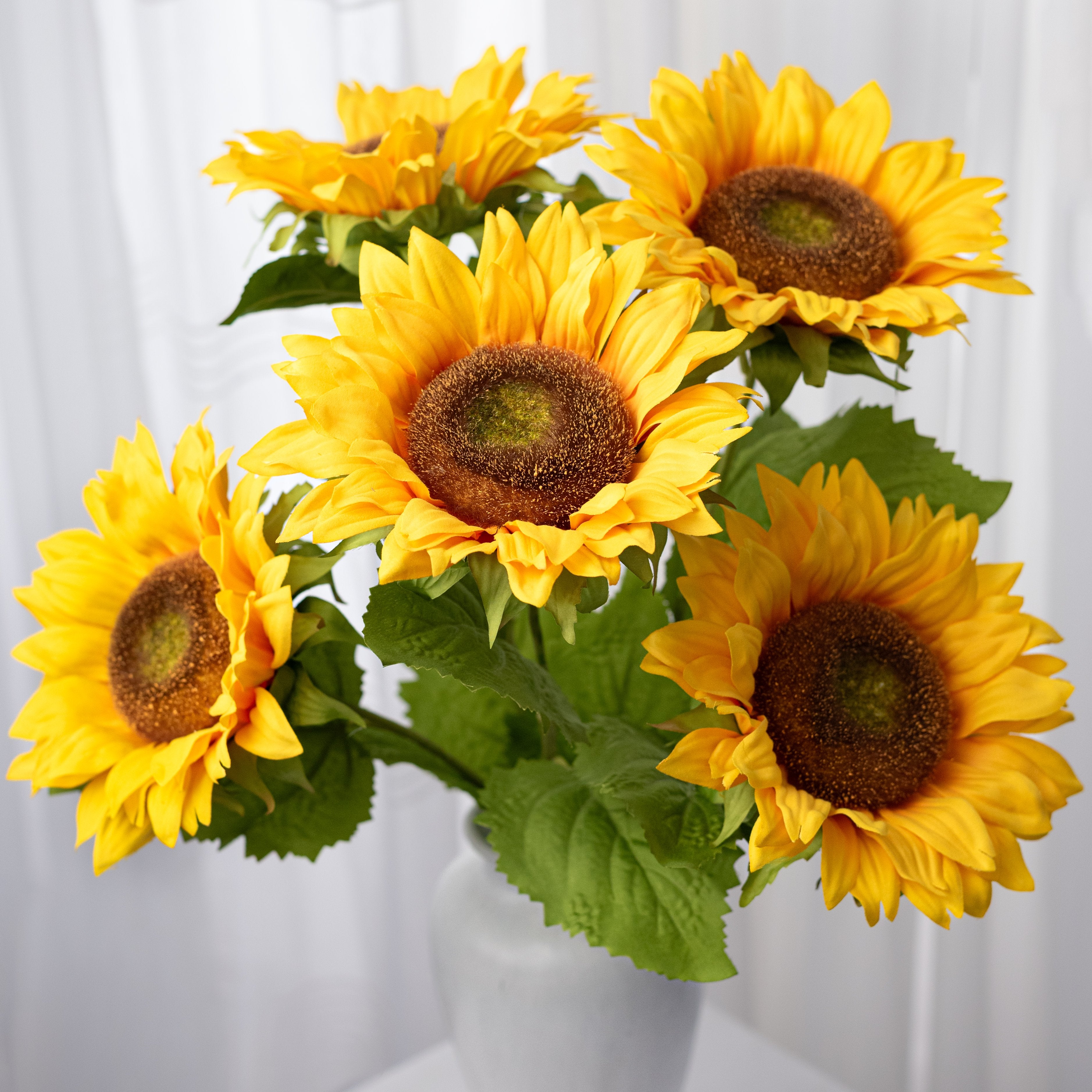23" Sunflower Bush: Golden Yellow (5 Stem) Item Number: 35157YW