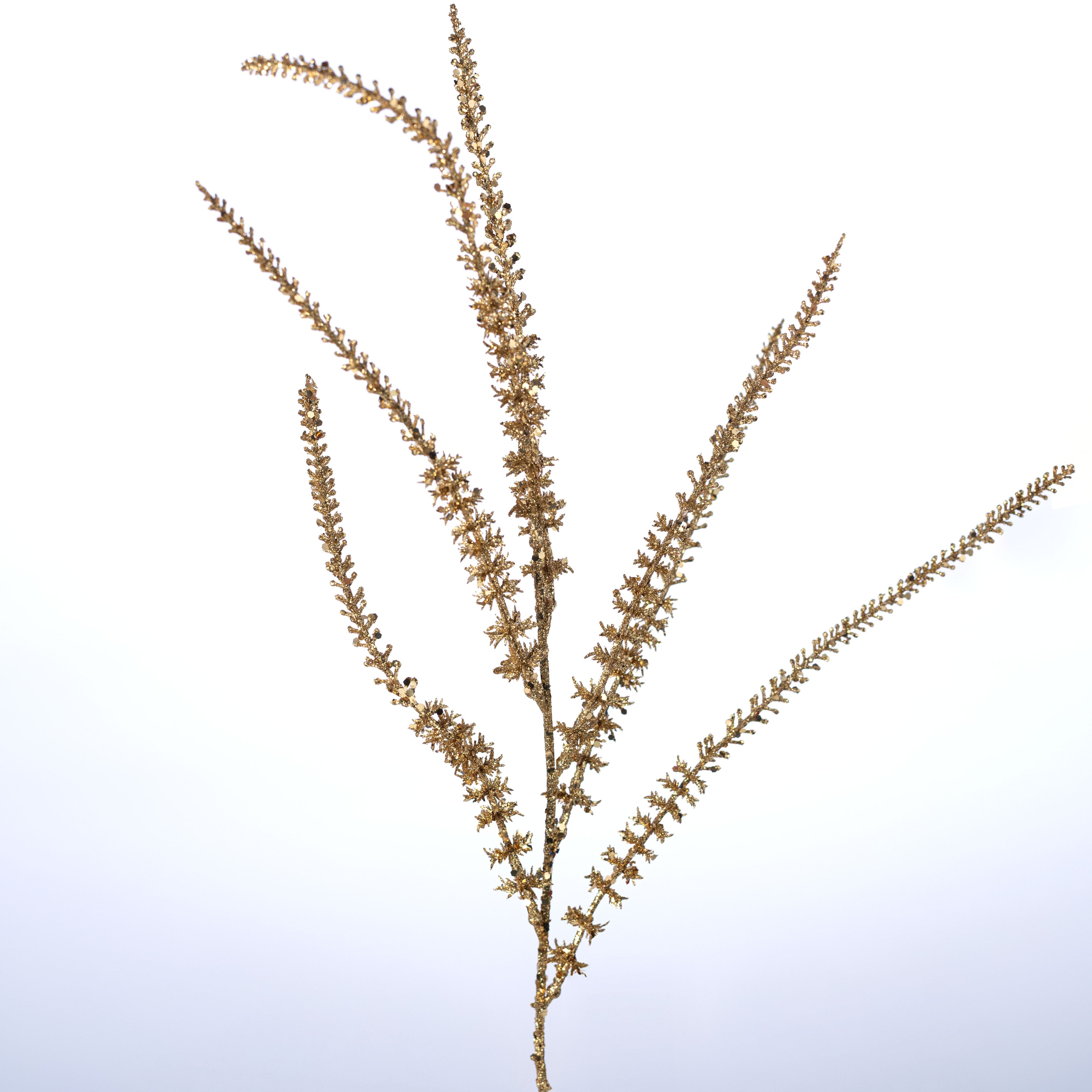24" Artificial Lavender Bush: Gold (5 Stem) detail photo 4