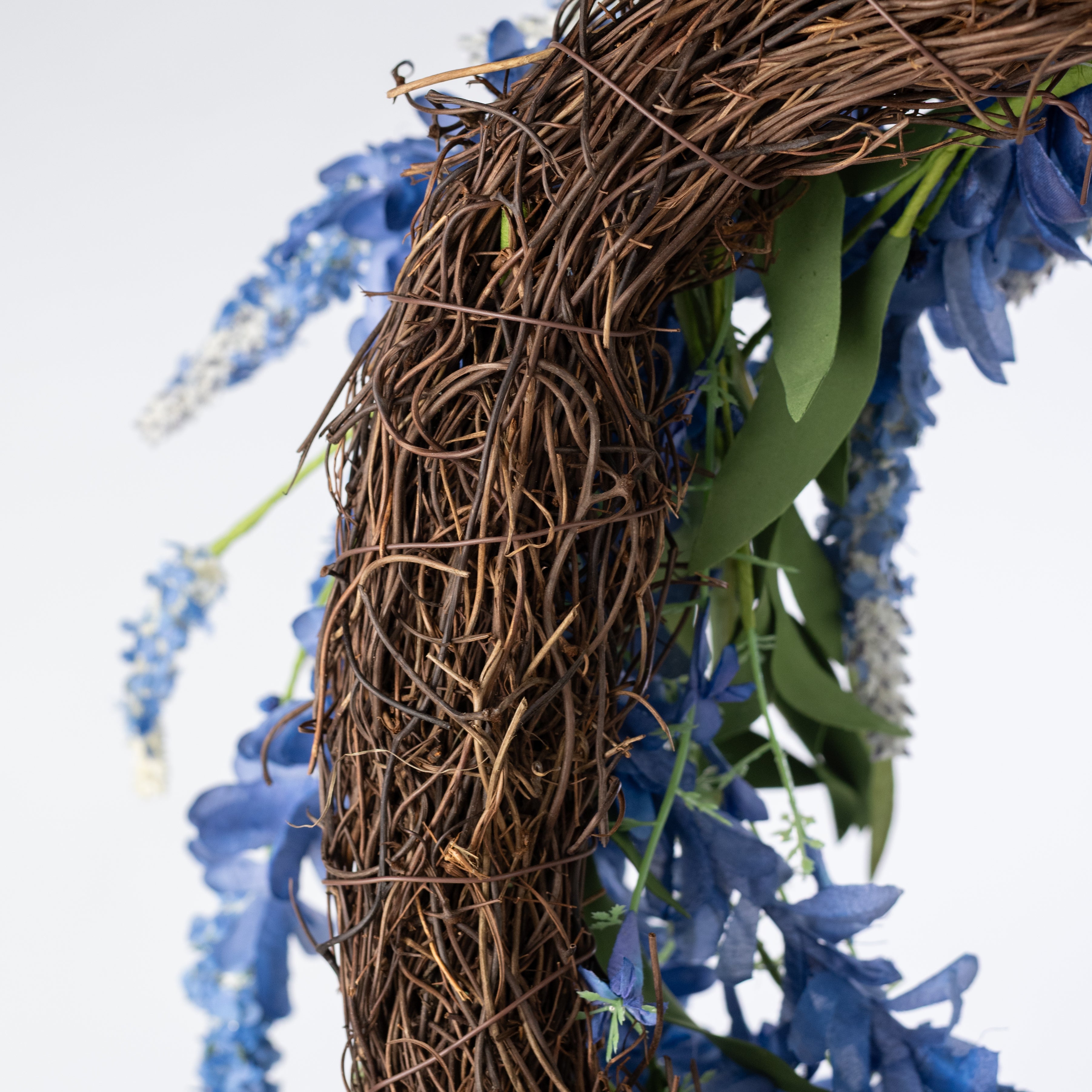 24" Bluebonnet Flowers Wreath detail photo 3