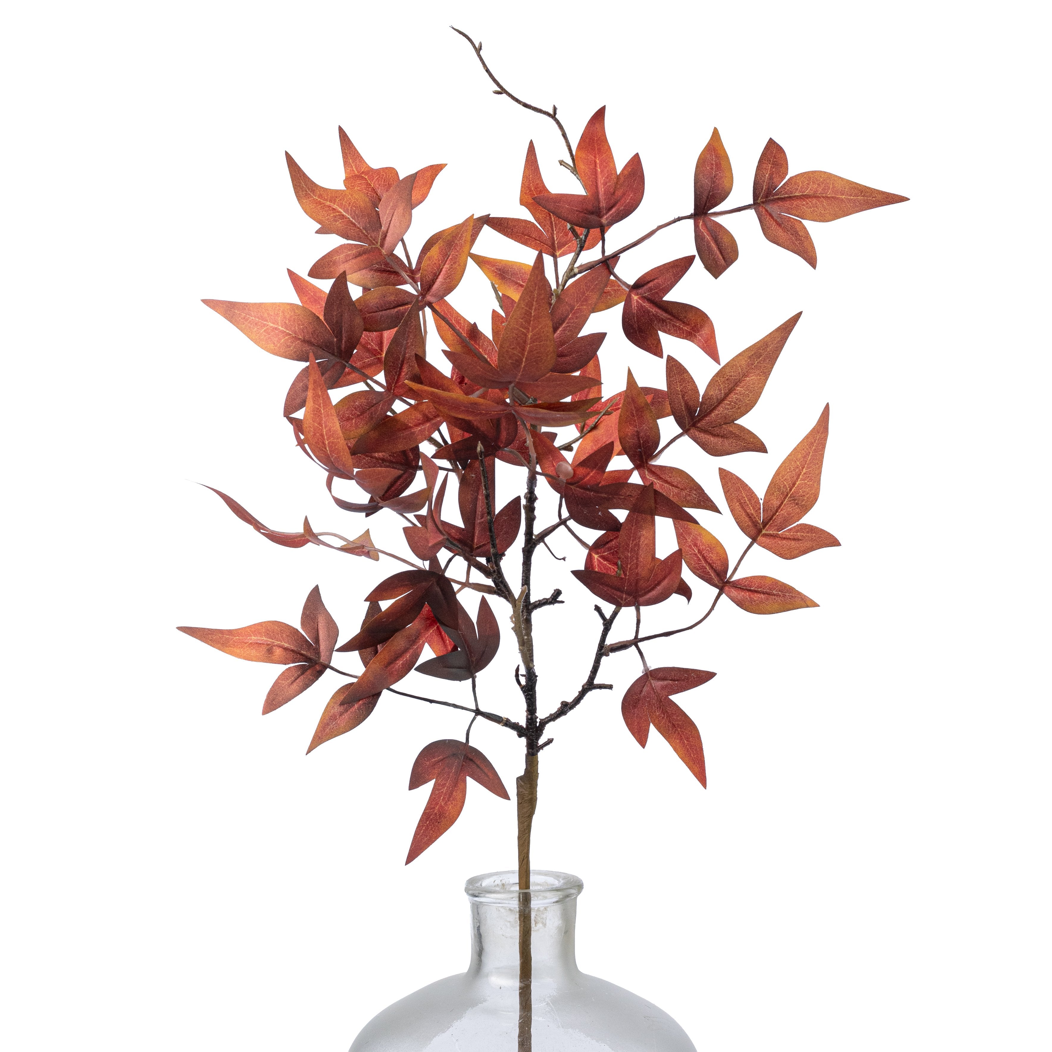 24" Japanese Maple Leaves Spray: Burgundy Orange Item Number: 530655
