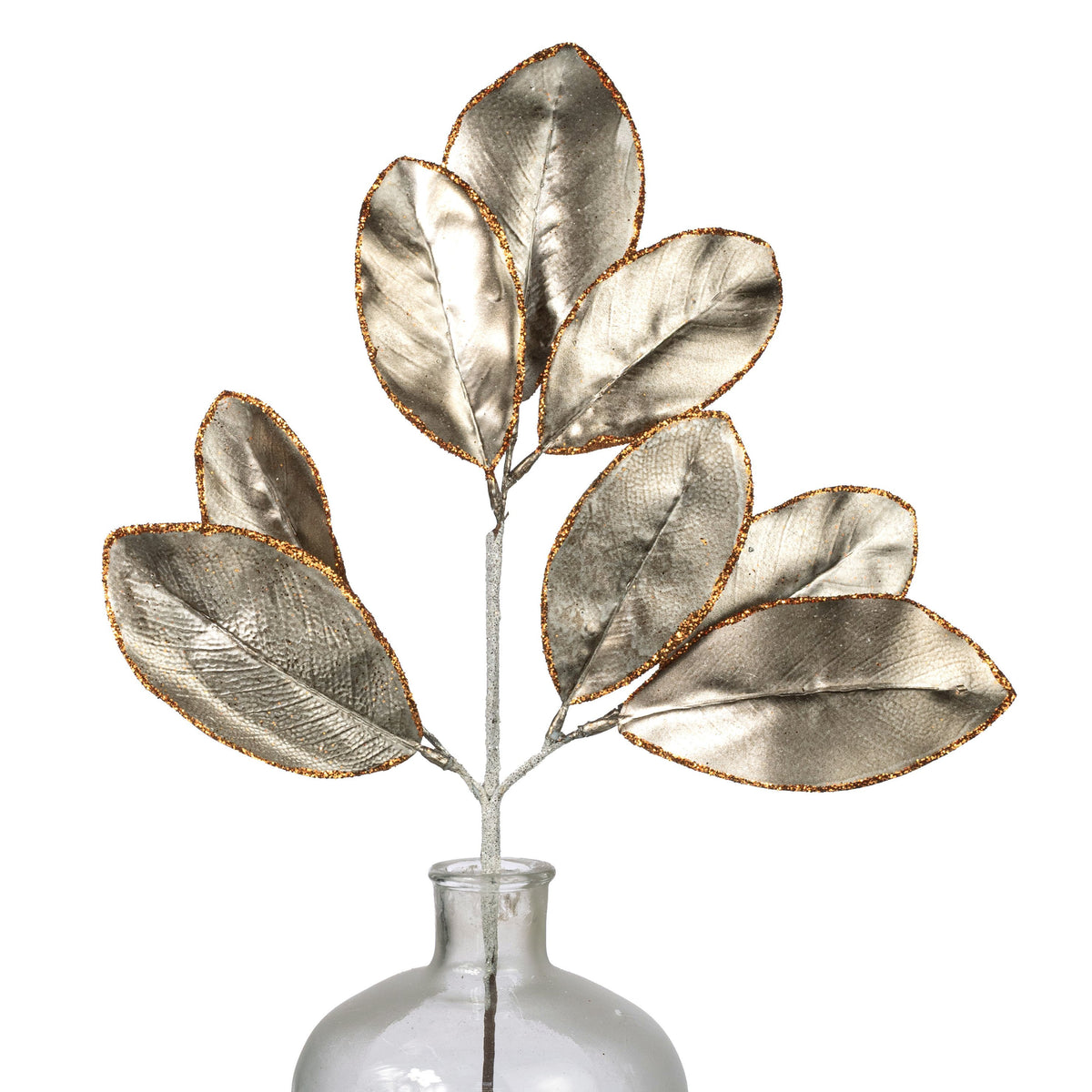 24" Metallic Magnolia Leaves Spray: Champagne & Copper Item Number: 85103-COPPER