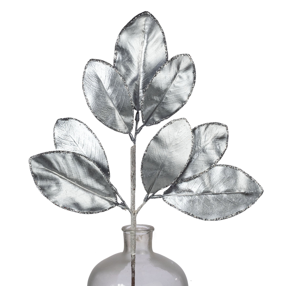 24" Metallic Magnolia Leaves Spray: Silver Item Number: 85103-SILVER