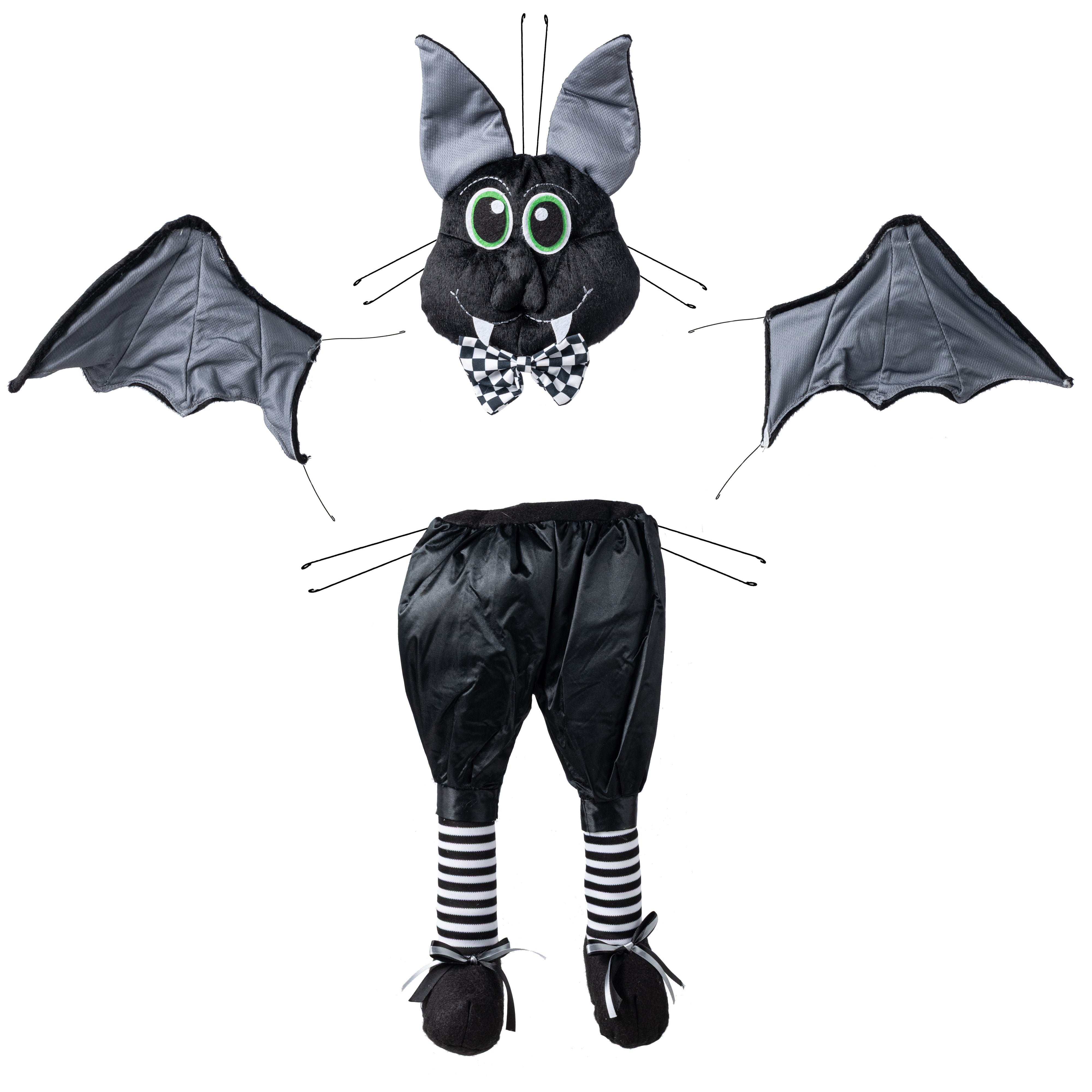 25" 4-Piece Bow Tie Bat Wreath Decor Kit Item Number: HH764402