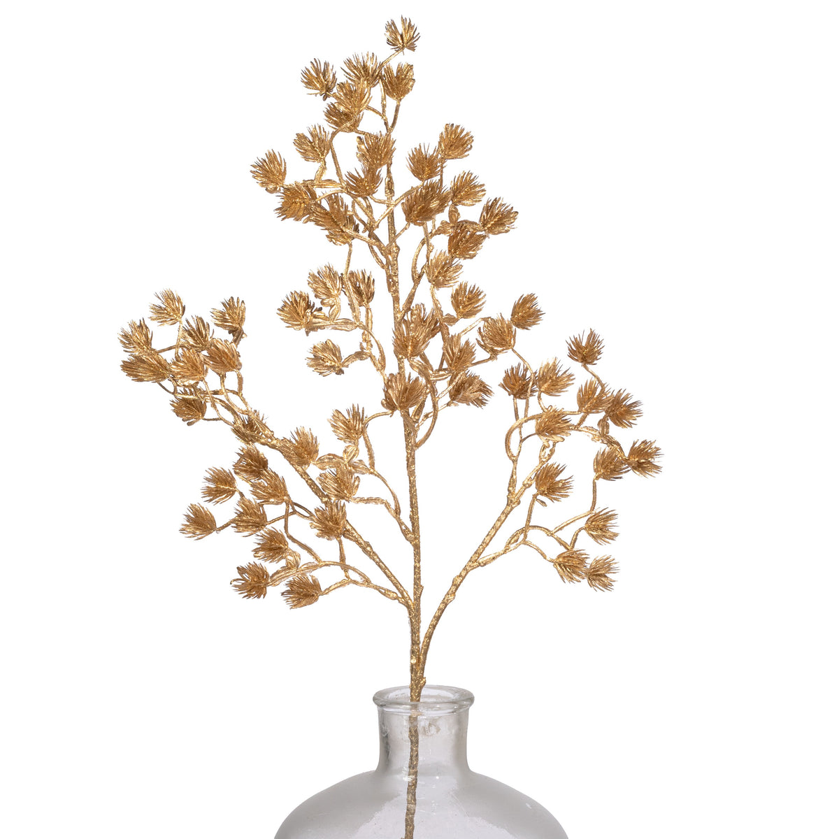25" Glittered Mini Pine Spray: Gold Item Number: 2826154GD