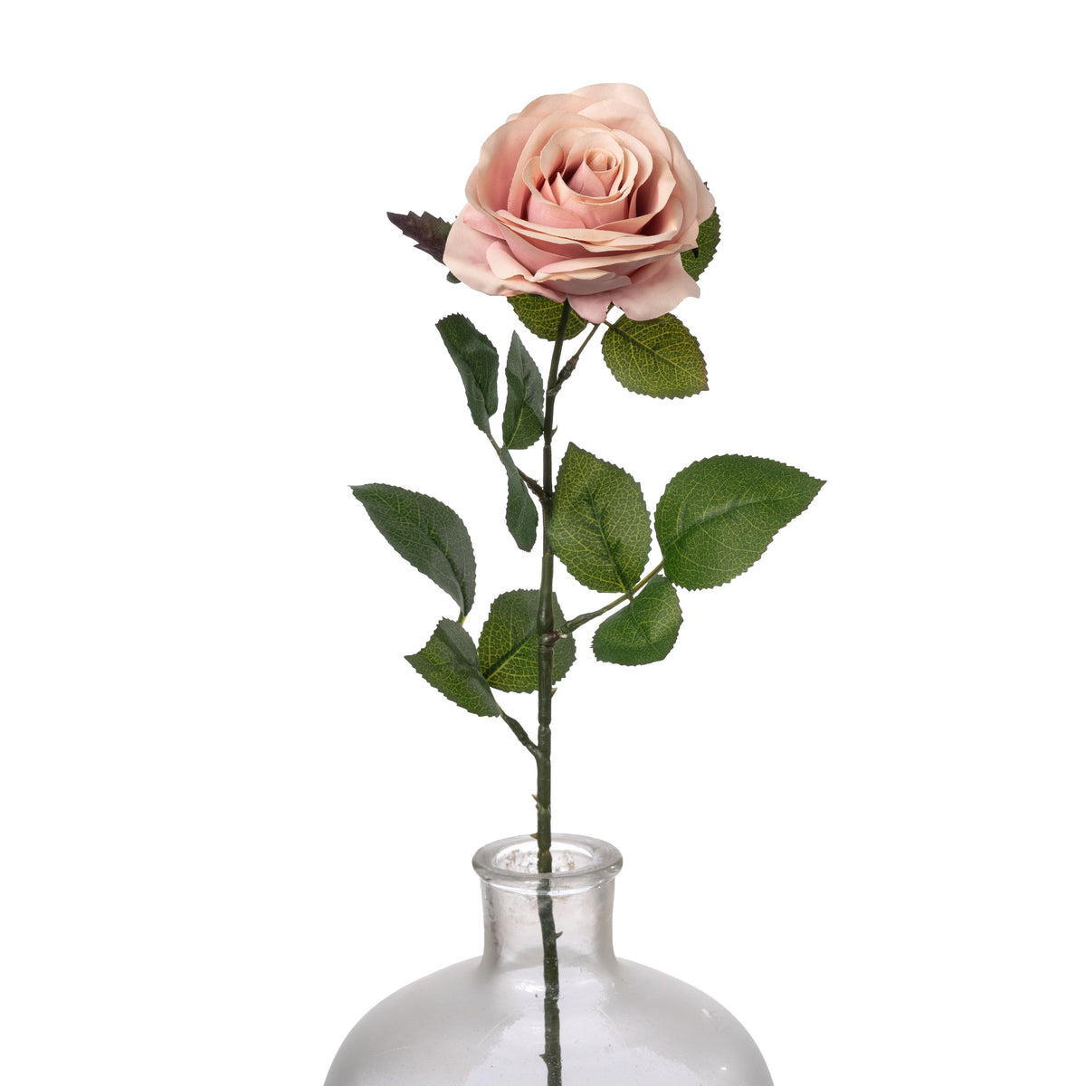 25" Single Rose Stem Spray: Mauve Pink Item Number: 30156MV