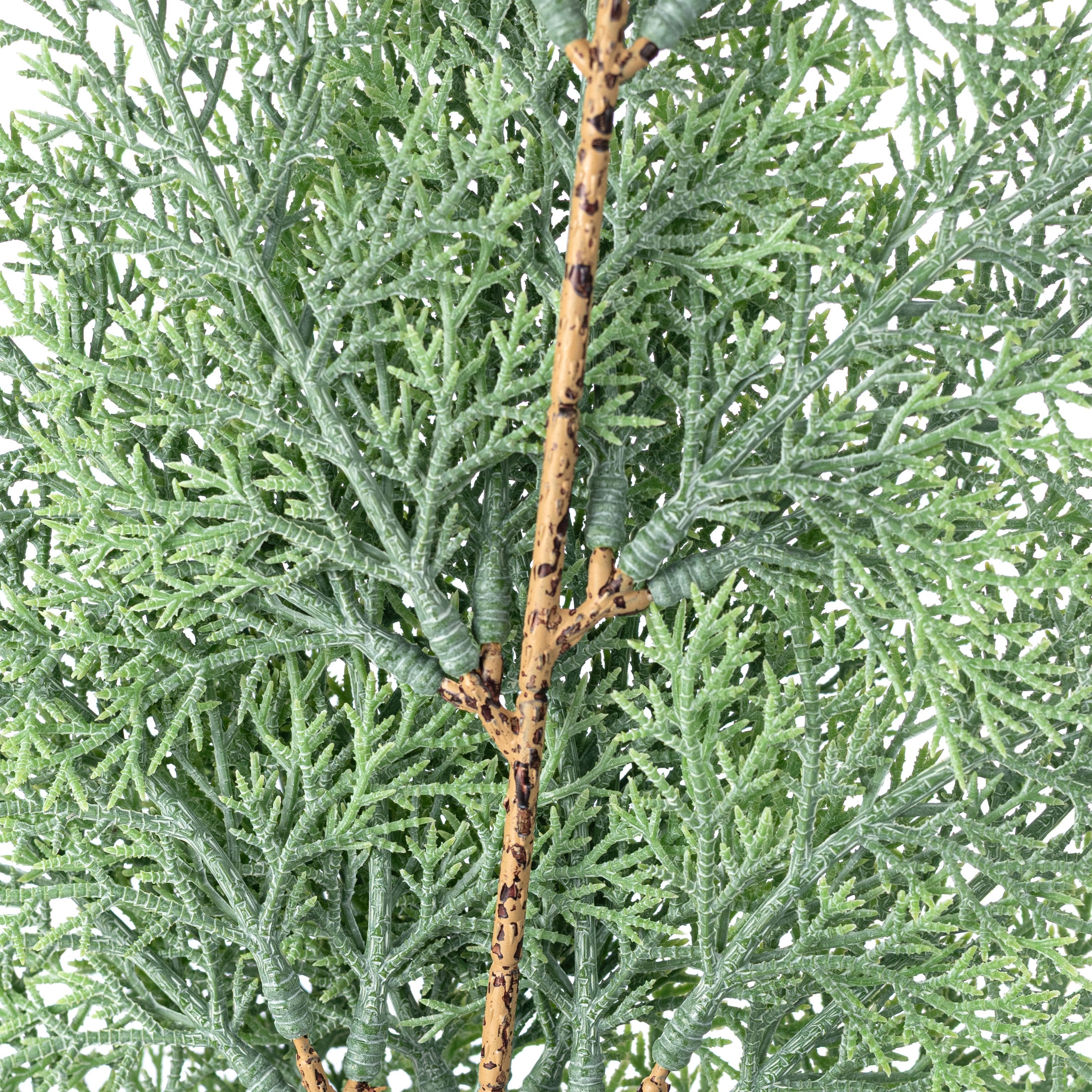 26" Evergreen Cedar Spray: Powdered Green detail photo 4