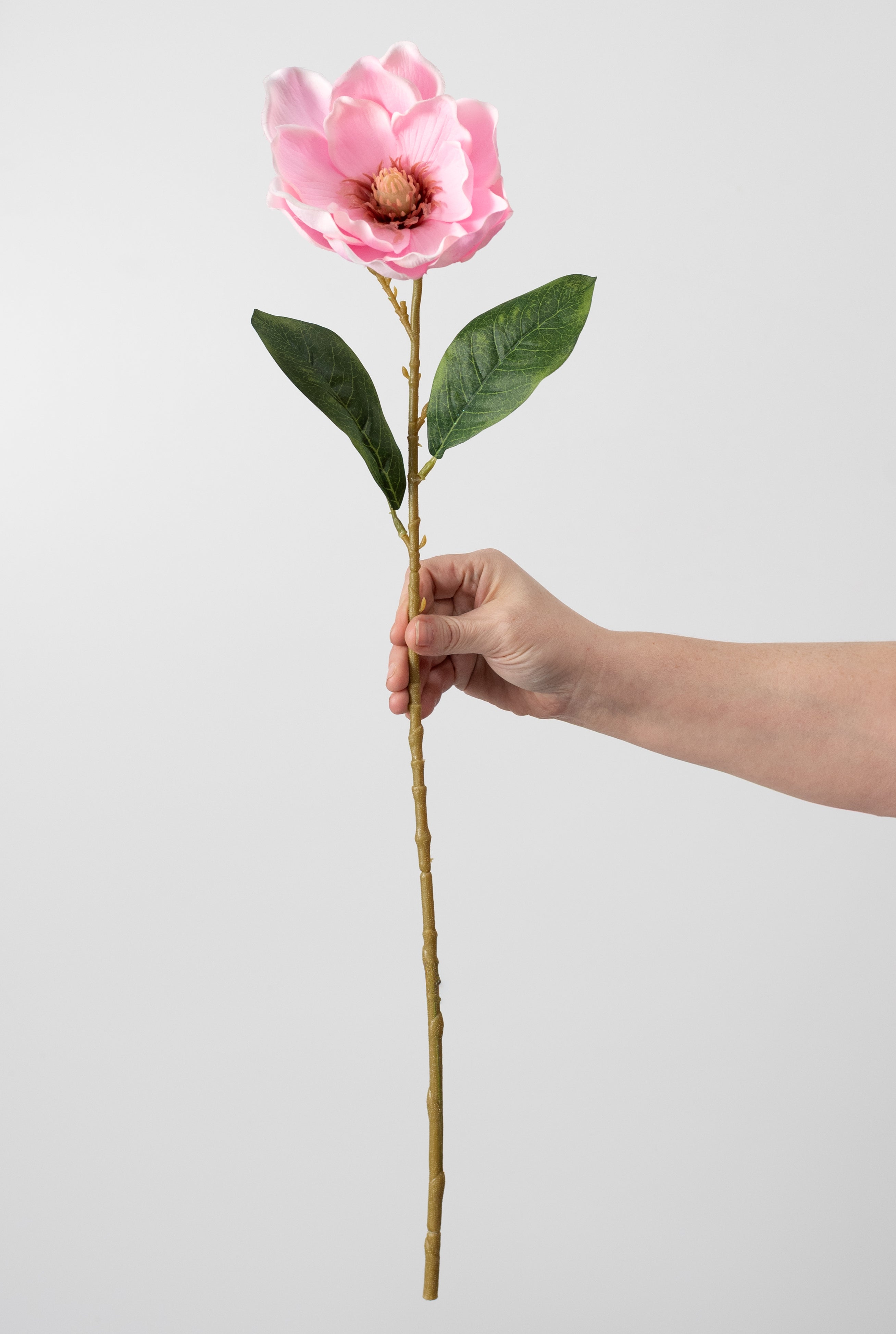 26" Magnolia Flower Stem: Pink detail photo 3
