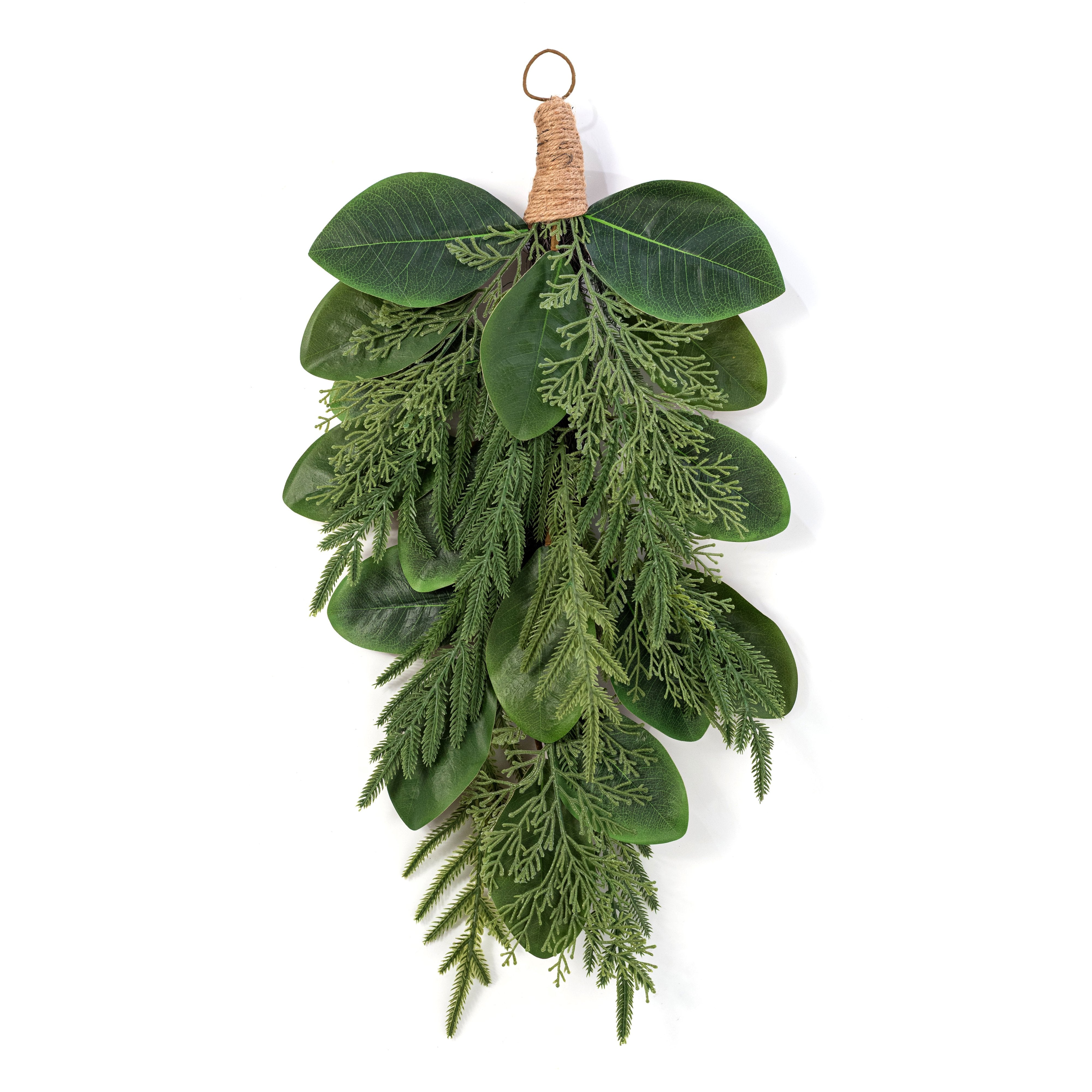 26" Magnolia Leaves with Norfolk & Cedar Pine Teardrop Item Number: 511132