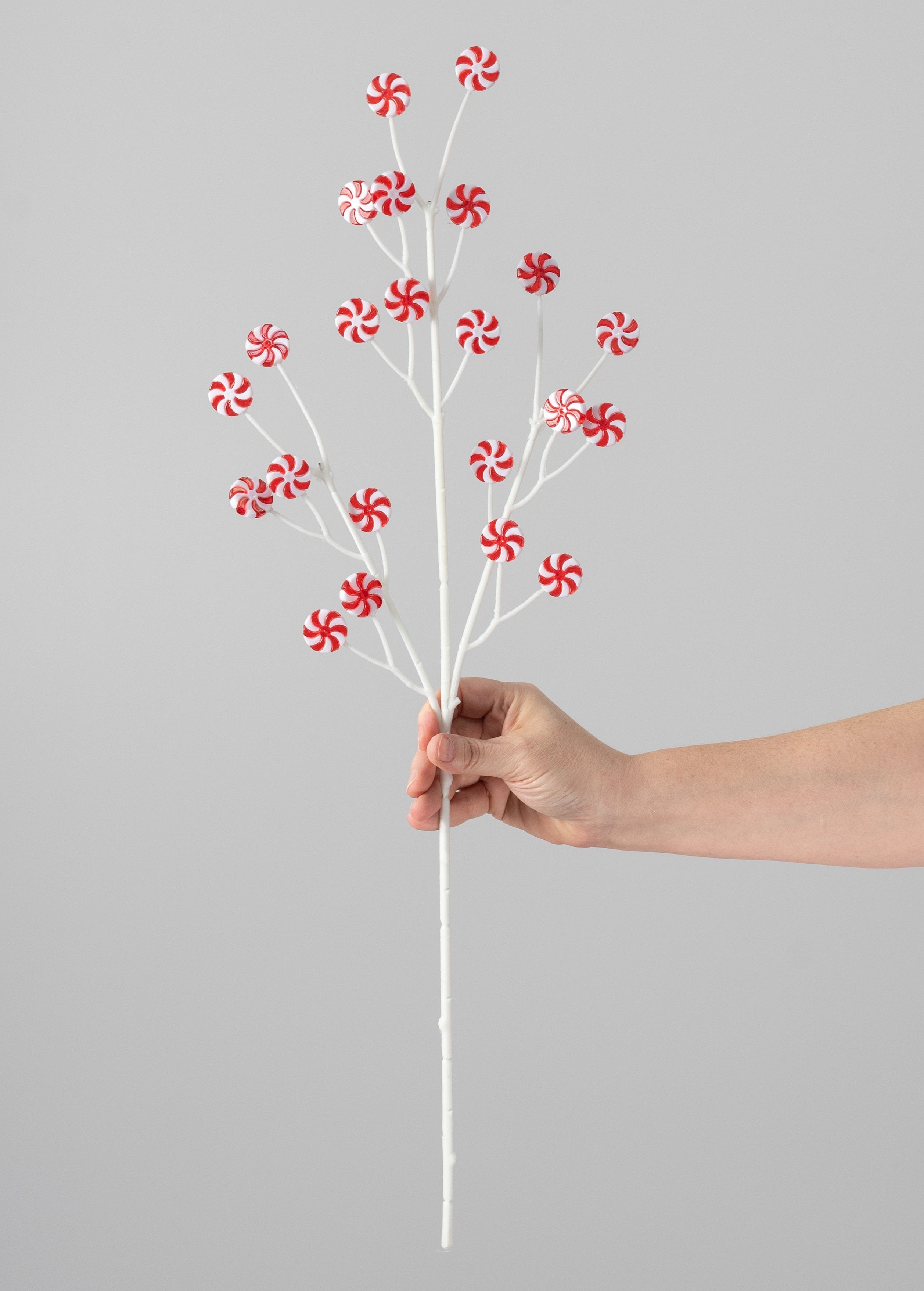 26" Peppermint Candy Spray: Red & White detail photo 3