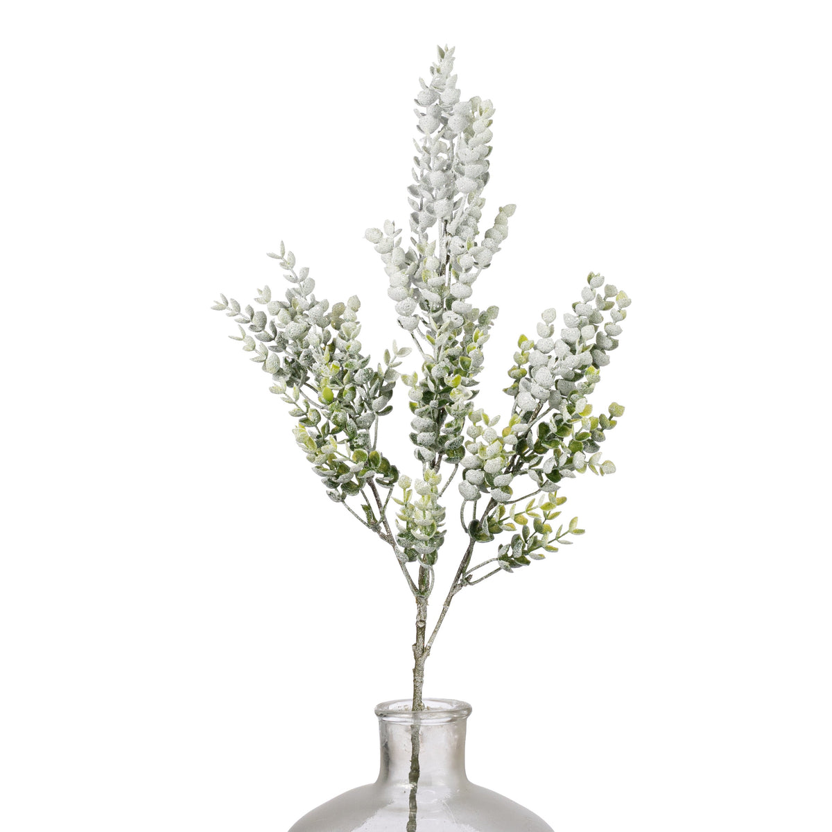 26" Snow Covered Eucalyptus Spray: White & Green Item Number: 227937
