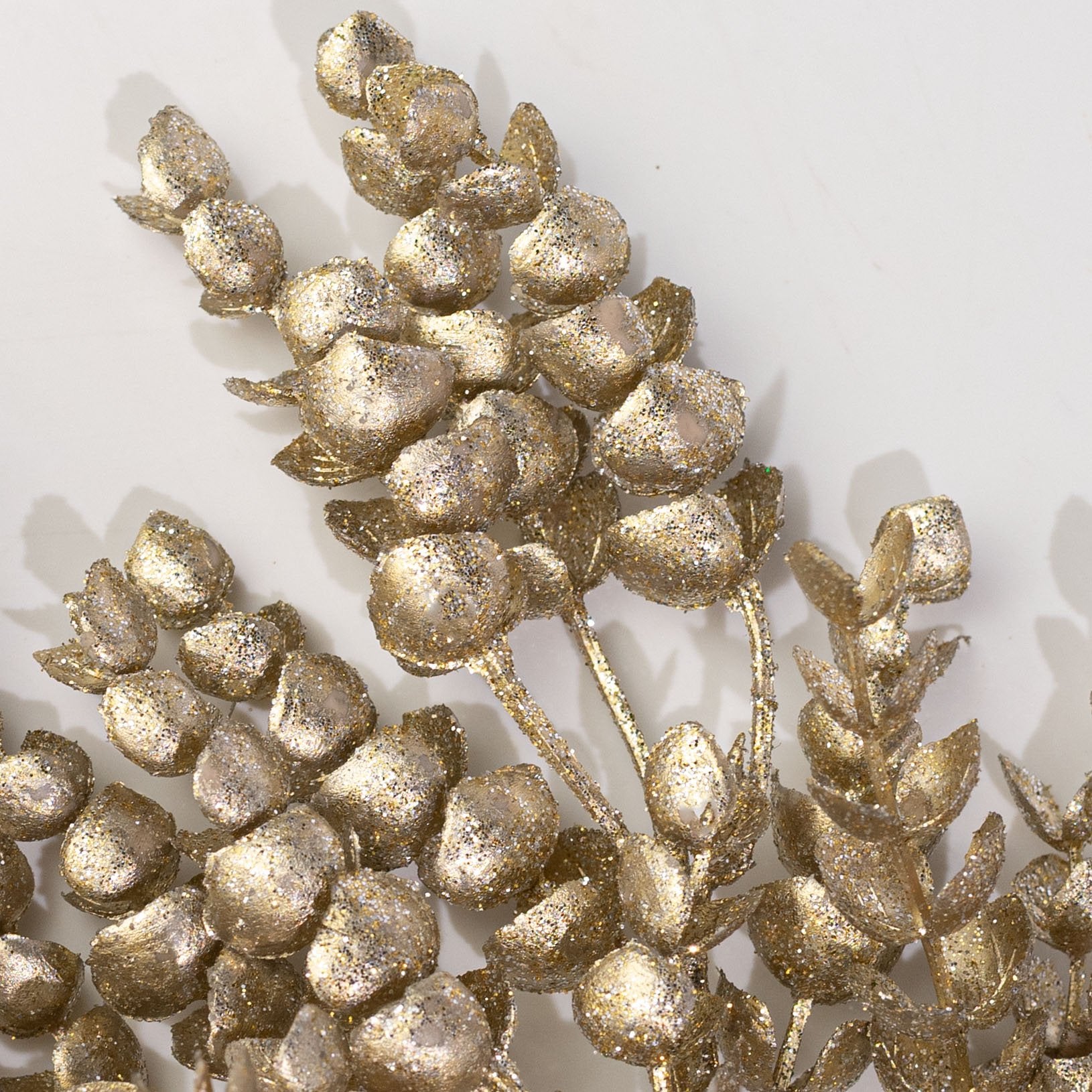 27" Glittered Eucalyptus Spray: Champagne Gold Lifestyle Photo